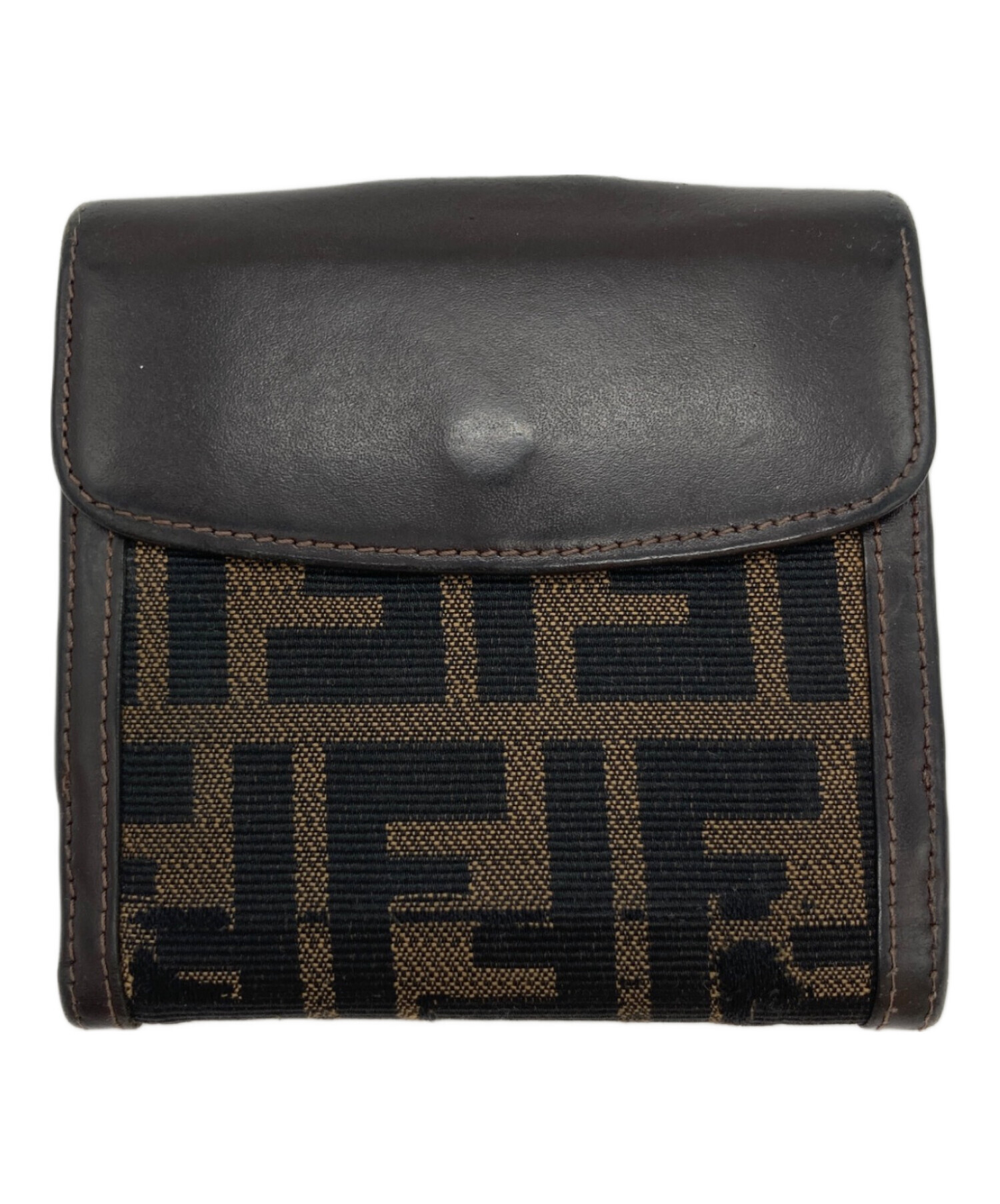 中古・古着通販】FENDI (フェンディ) ズッカ柄2つ折り財布 ブラウン