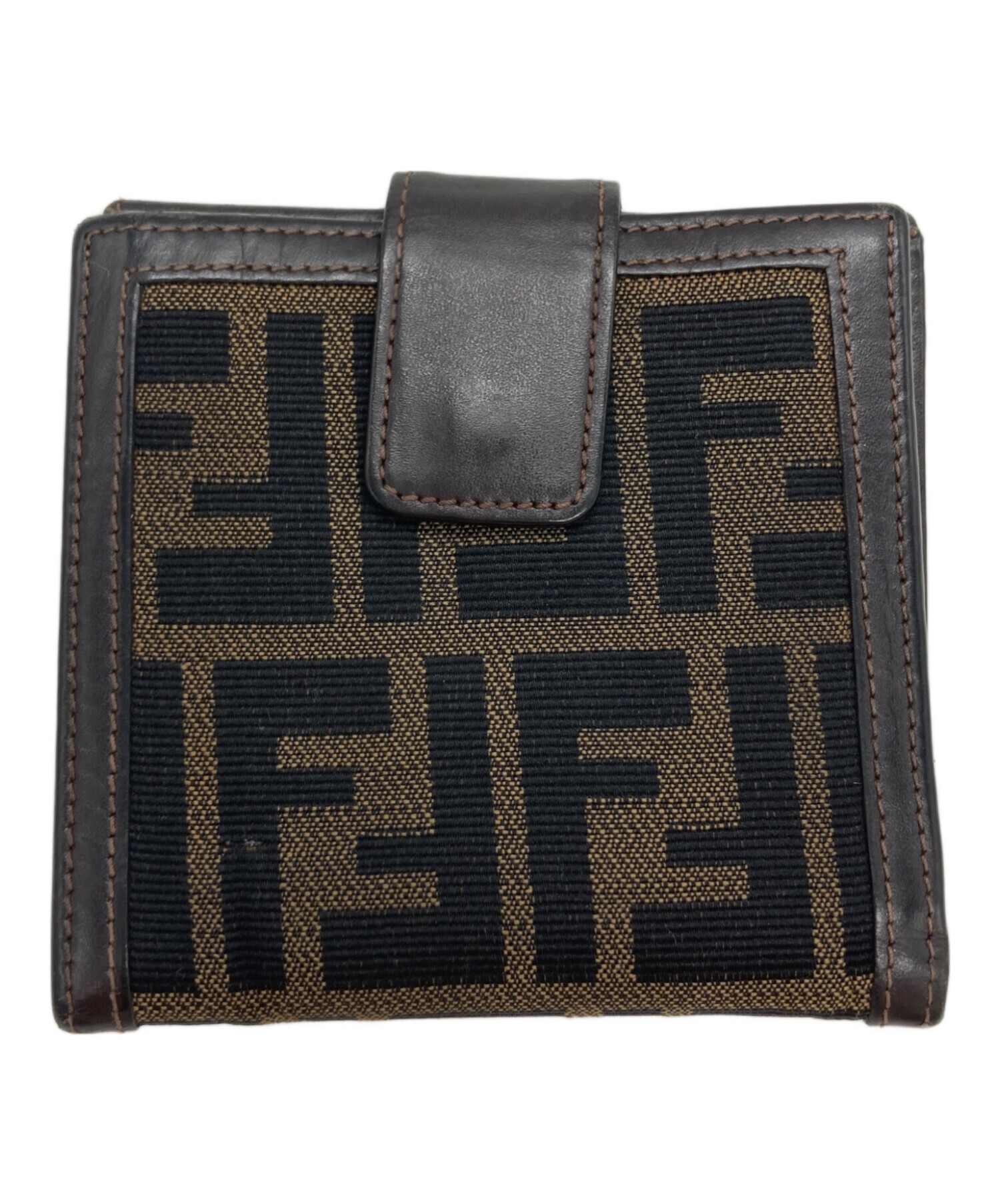 中古・古着通販】FENDI (フェンディ) ズッカ柄2つ折り財布 ブラウン