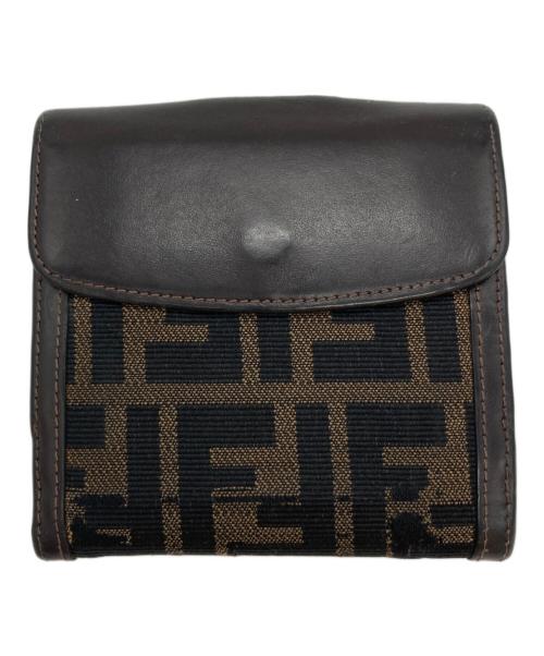 中古・古着通販】FENDI (フェンディ) ズッカ柄2つ折り財布 ブラウン