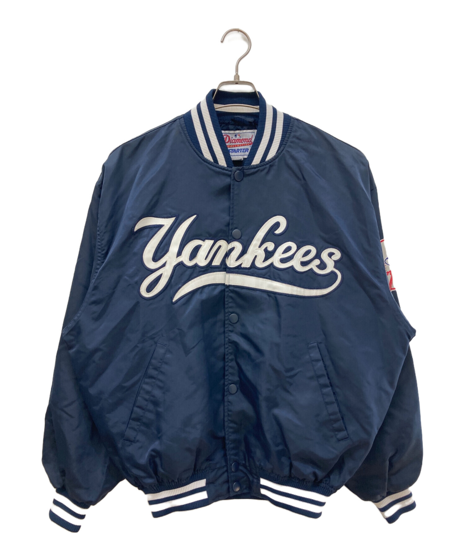 0*5様 Starter Yankees スタジャン Lサイズ ネイビー 中古・古着通販】STARTER (スターター) スタジャン ネイビー サイズ:Ⅼ