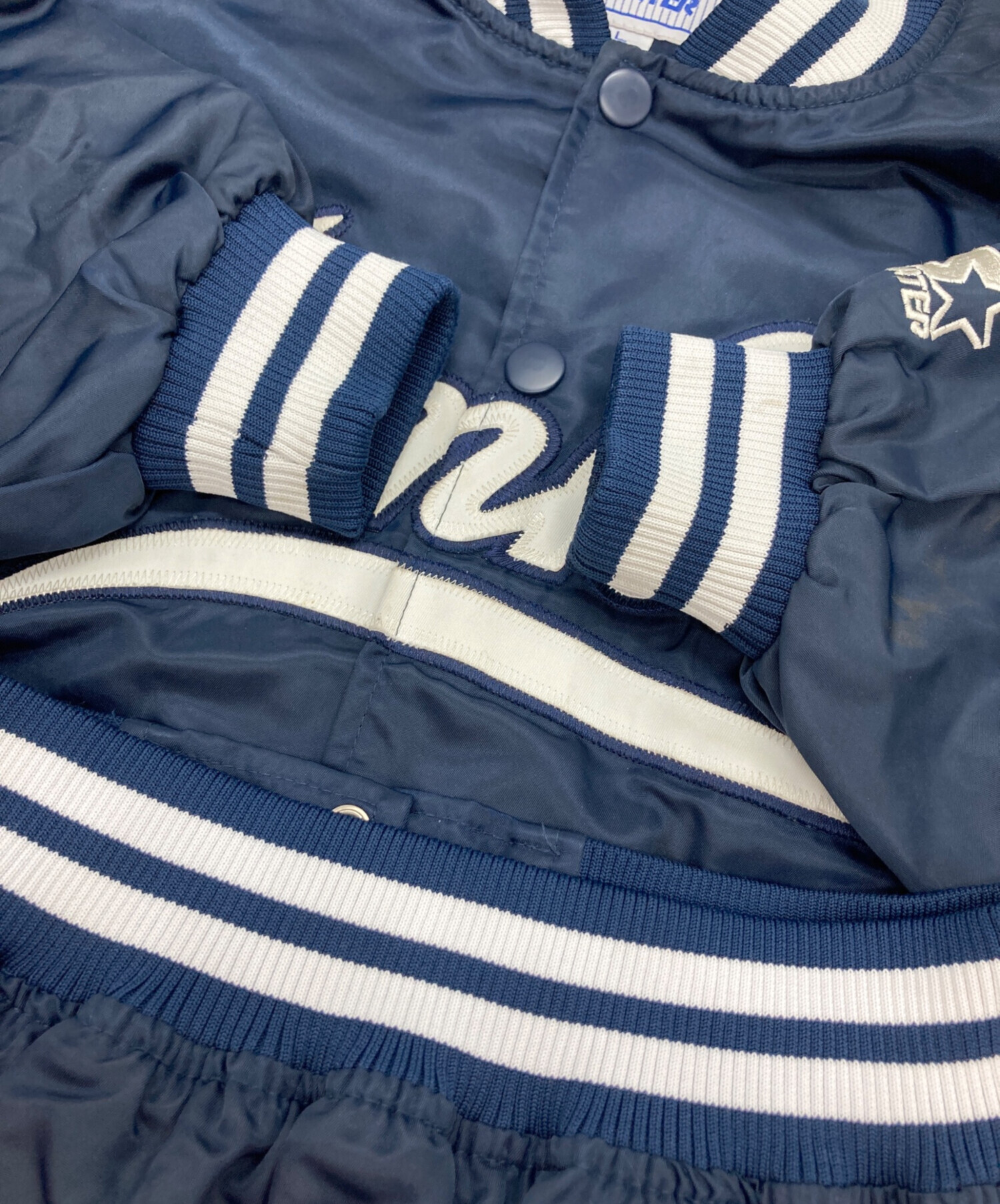 中古・古着通販】STARTER (スターター) スタジャン ネイビー サイズ:Ⅼ