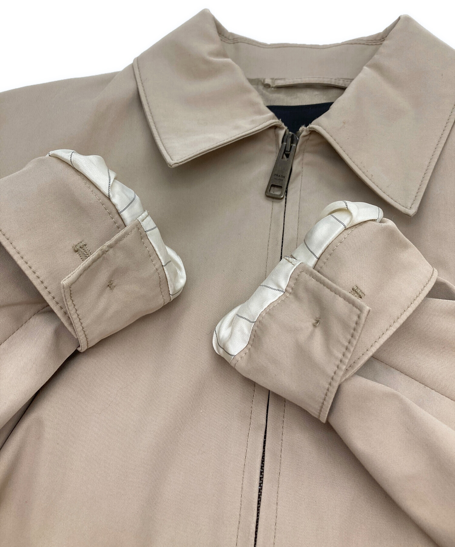 中古・古着通販】PRADA (プラダ) スイングトップ ベージュ サイズ:46