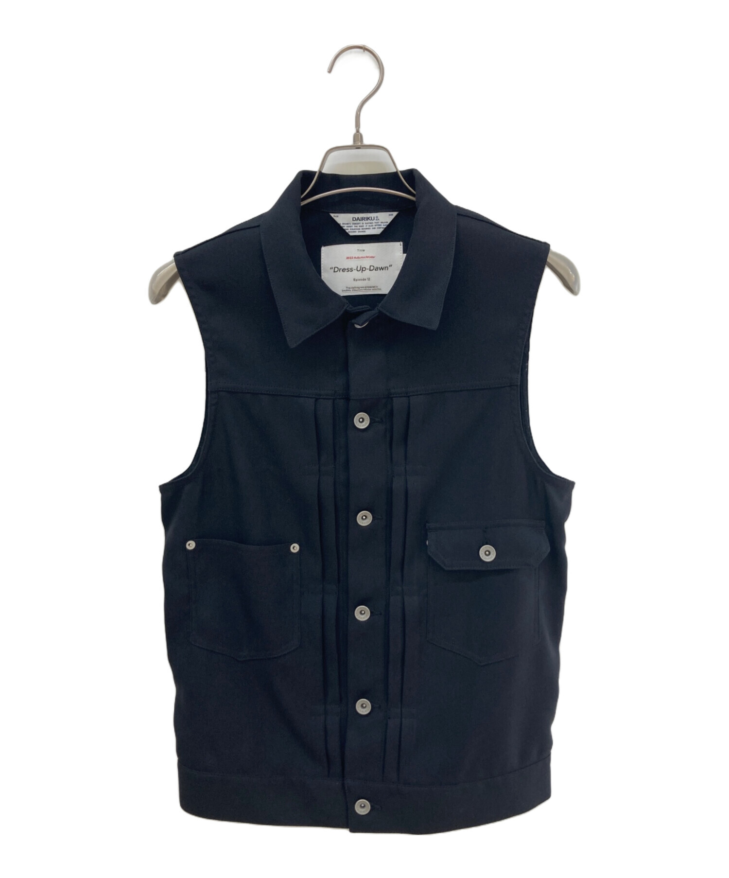 中古・古着通販】DAIRIKU (ダイリク) Polyester Vest/ベスト ブラック