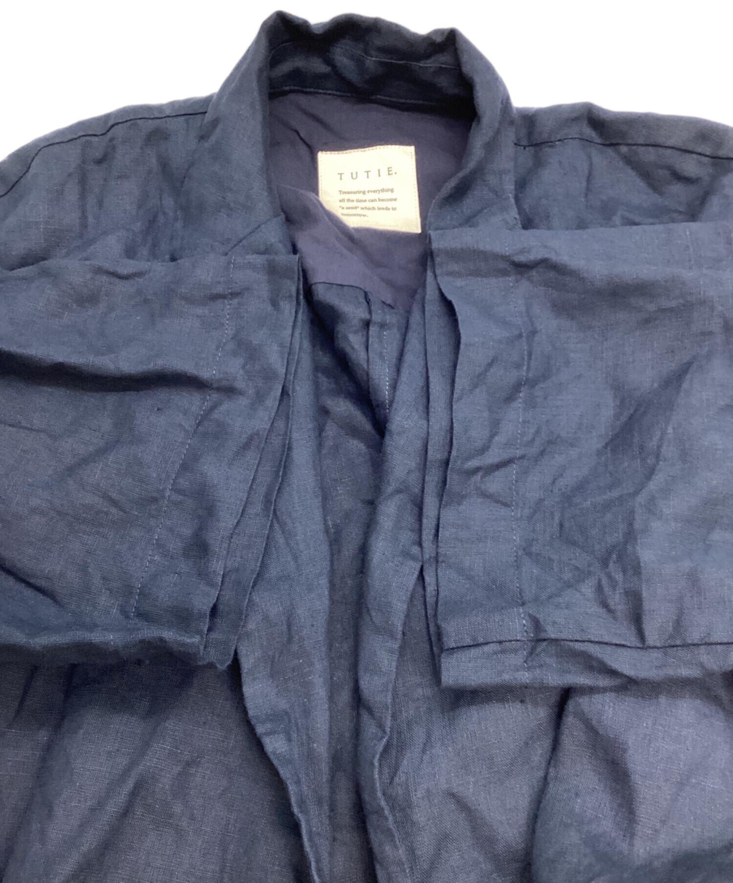 中古・古着通販】TUTIE. (ツチエ) リネンハーフスリーブジャケット