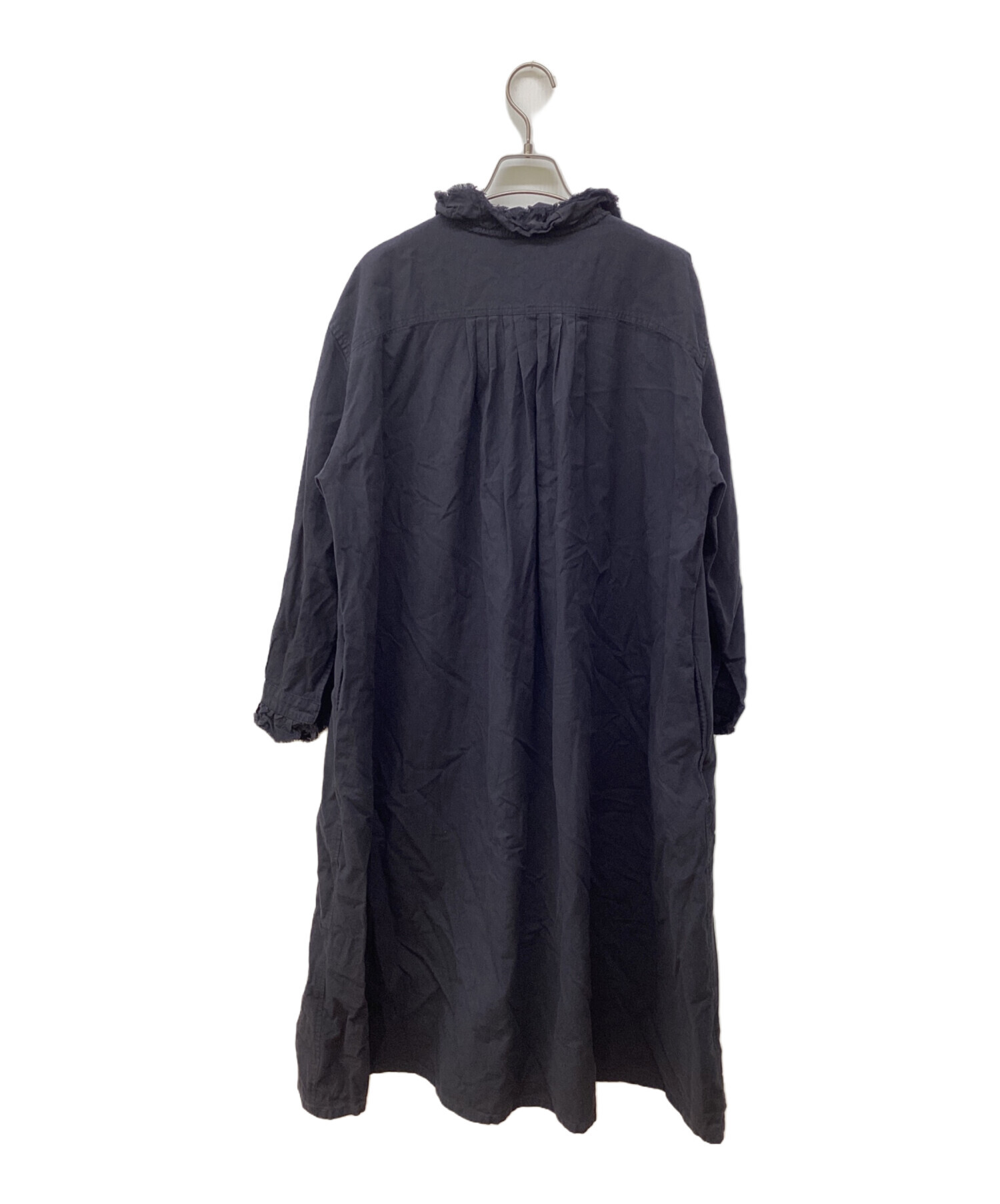 中古・古着通販】Dahl'ia (ダリア) フリルカラーワンピース ブラック