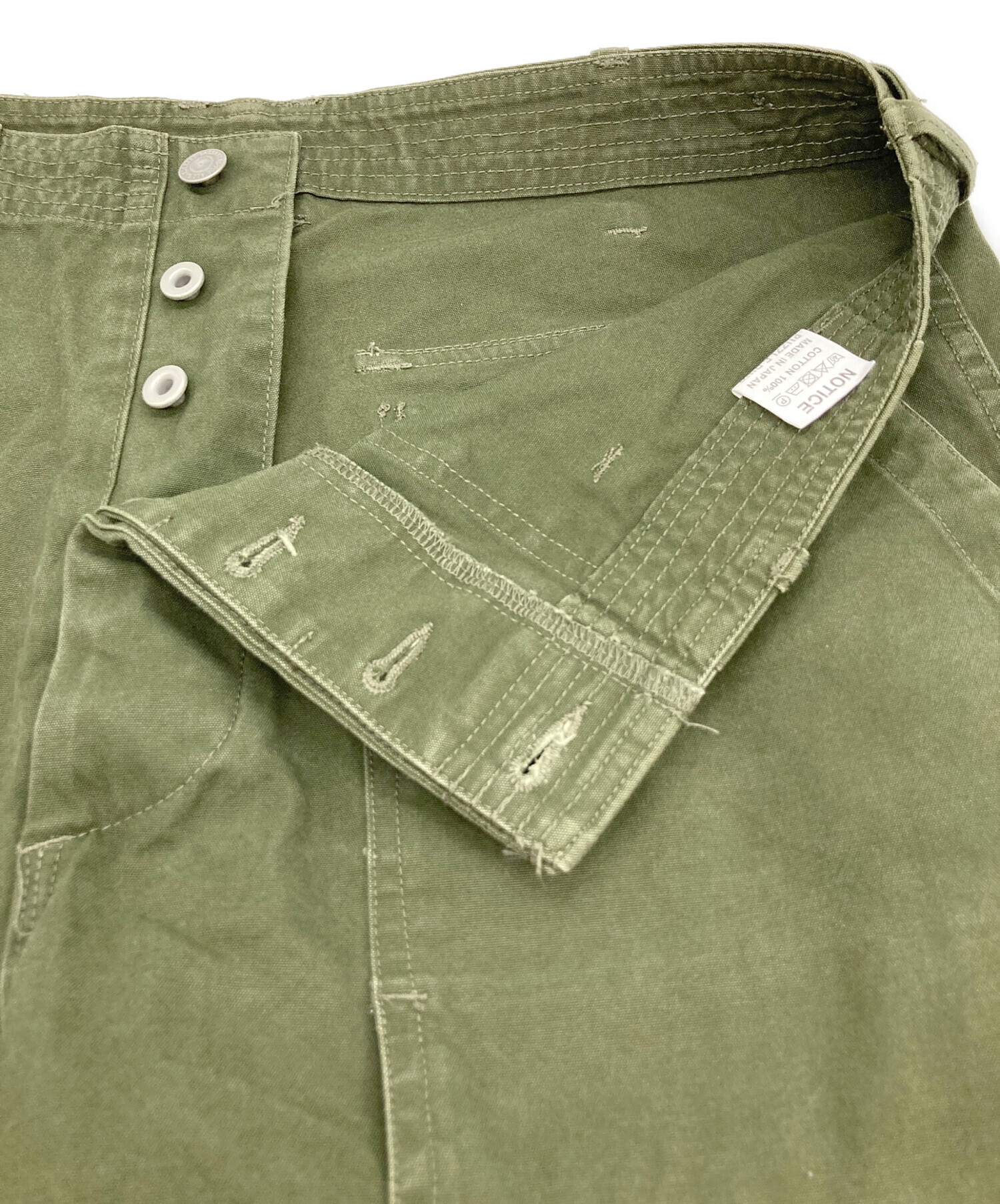 SASSAFRAS ショートパンツ オリーブ S 中古・古着通販】SASSAFRAS (ササフラス) ショートパンツ カーキ