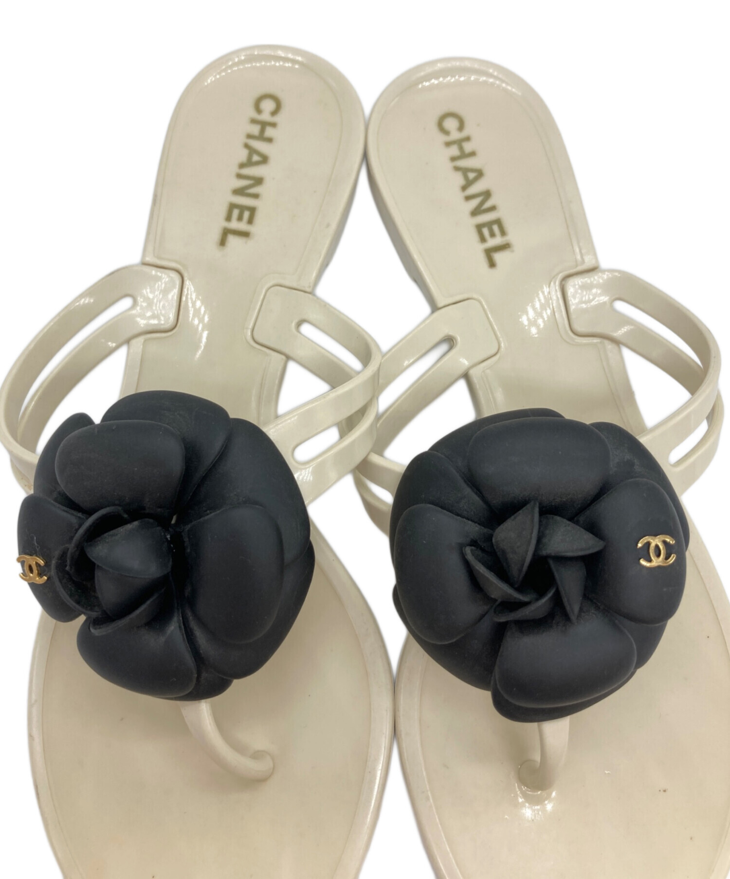 中古・古着通販】CHANEL (シャネル) カメリアビーチサンダル