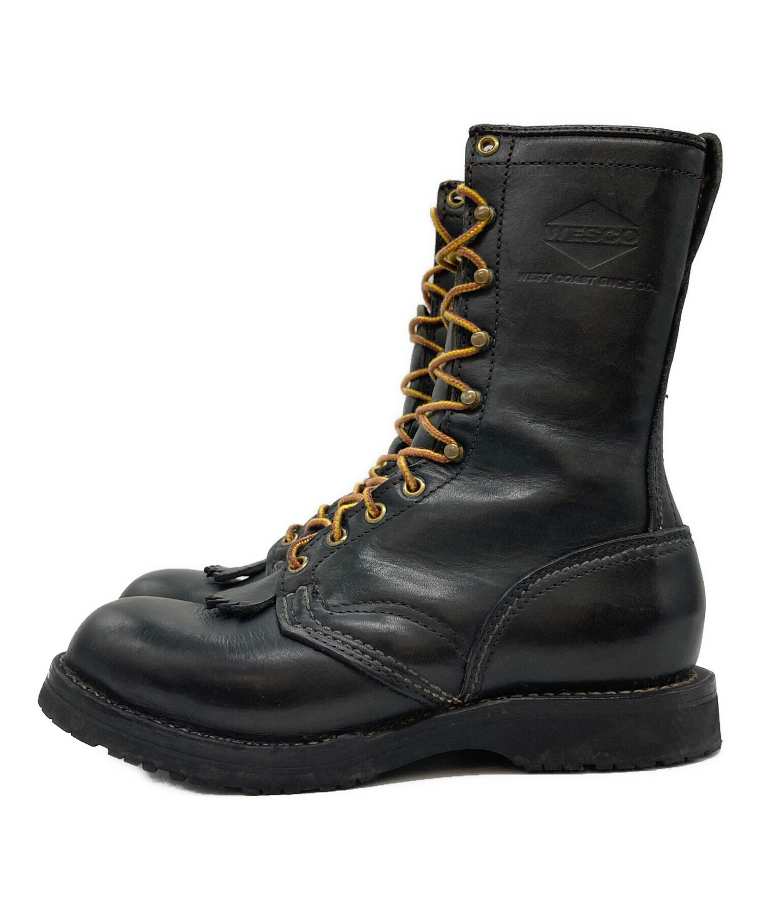 Wesco エンジニアブーツ ブラック 中古・古着通販】WESCO (ウェスコ) エンジニアブーツ ブラック サイズ
