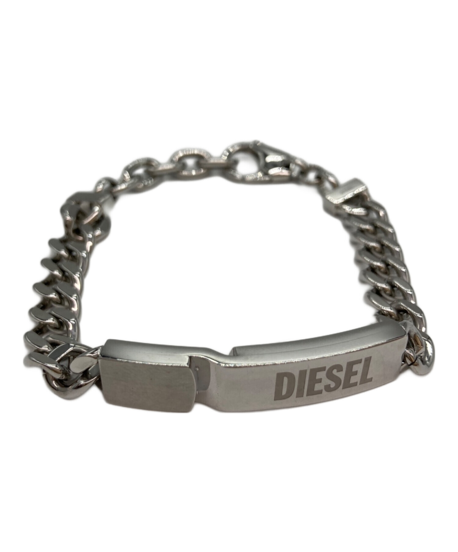 中古・古着通販】DIESEL (ディーゼル) ロゴスチールブレスレット