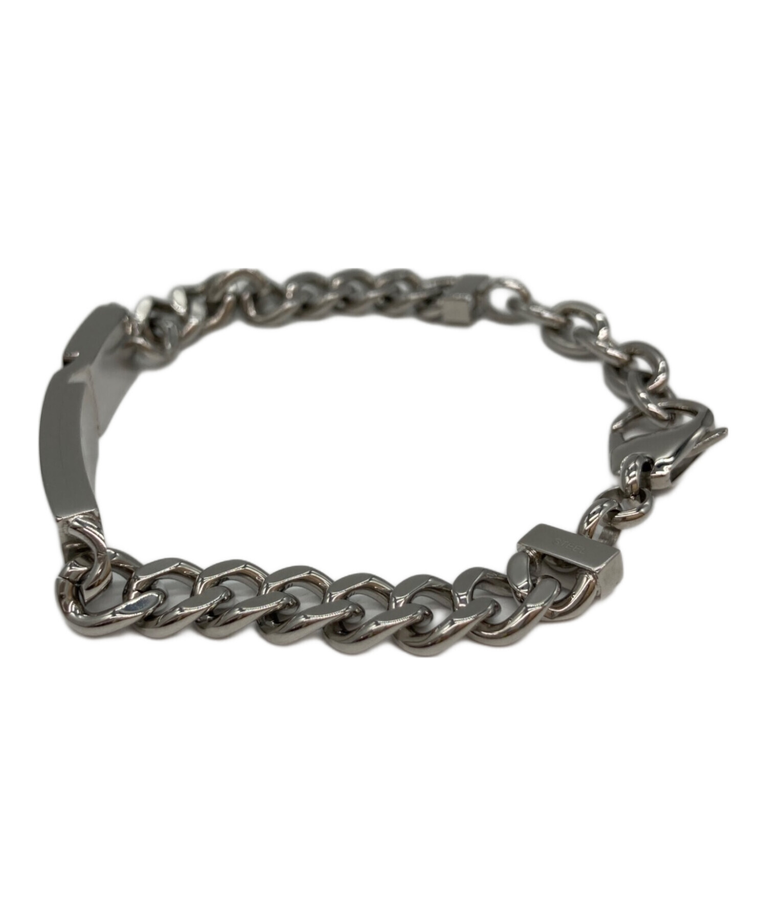 中古・古着通販】DIESEL (ディーゼル) ロゴスチールブレスレット