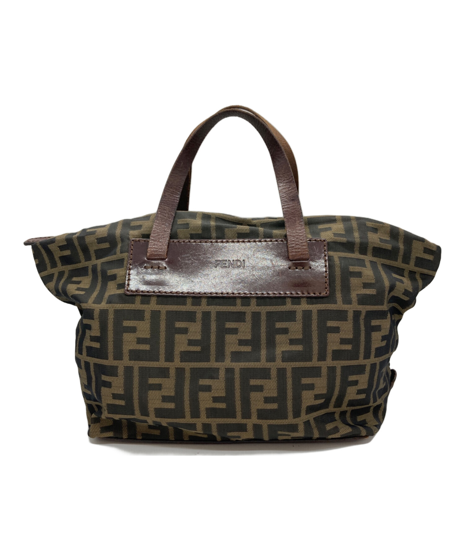#1272 FENDI イタリア製 ズッカ柄 ハンドバッグ ブラウン 古着 中古・古着通販】FENDI (フェンディ) ズッカ柄ハンドバッグ ベージュ