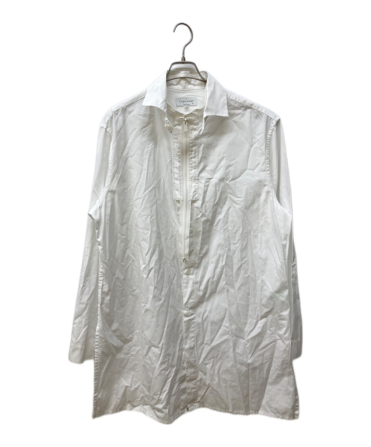 ヨウジヤマモトプールオム 19SS 天笠ロングスリーブ Tシャツ WHT/3 中古・古着通販】Yohji Yamamoto pour homme (ヨウジヤマモト