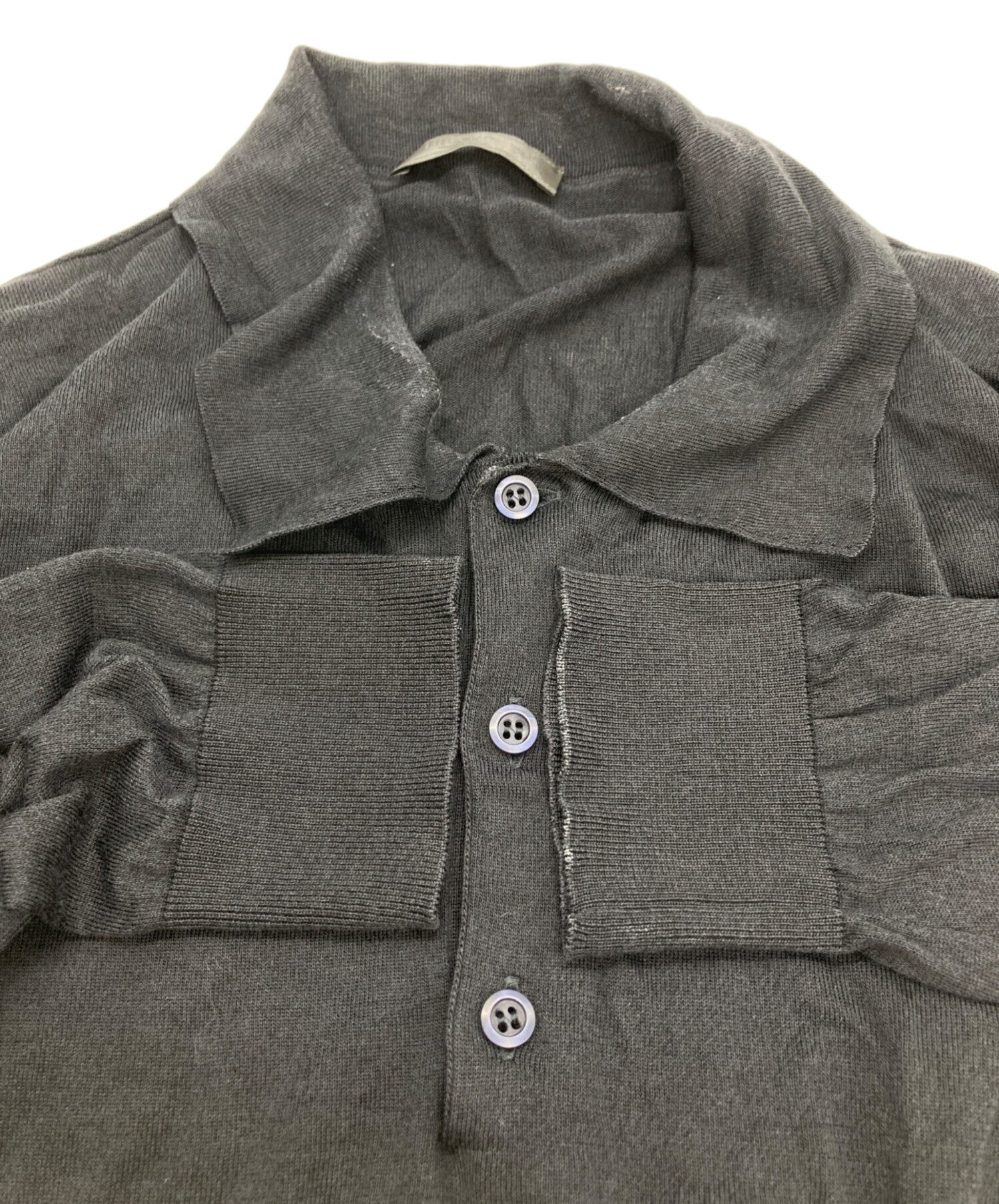 中古・古着通販】PRADA (プラダ) コットンシルクニットポロシャツ