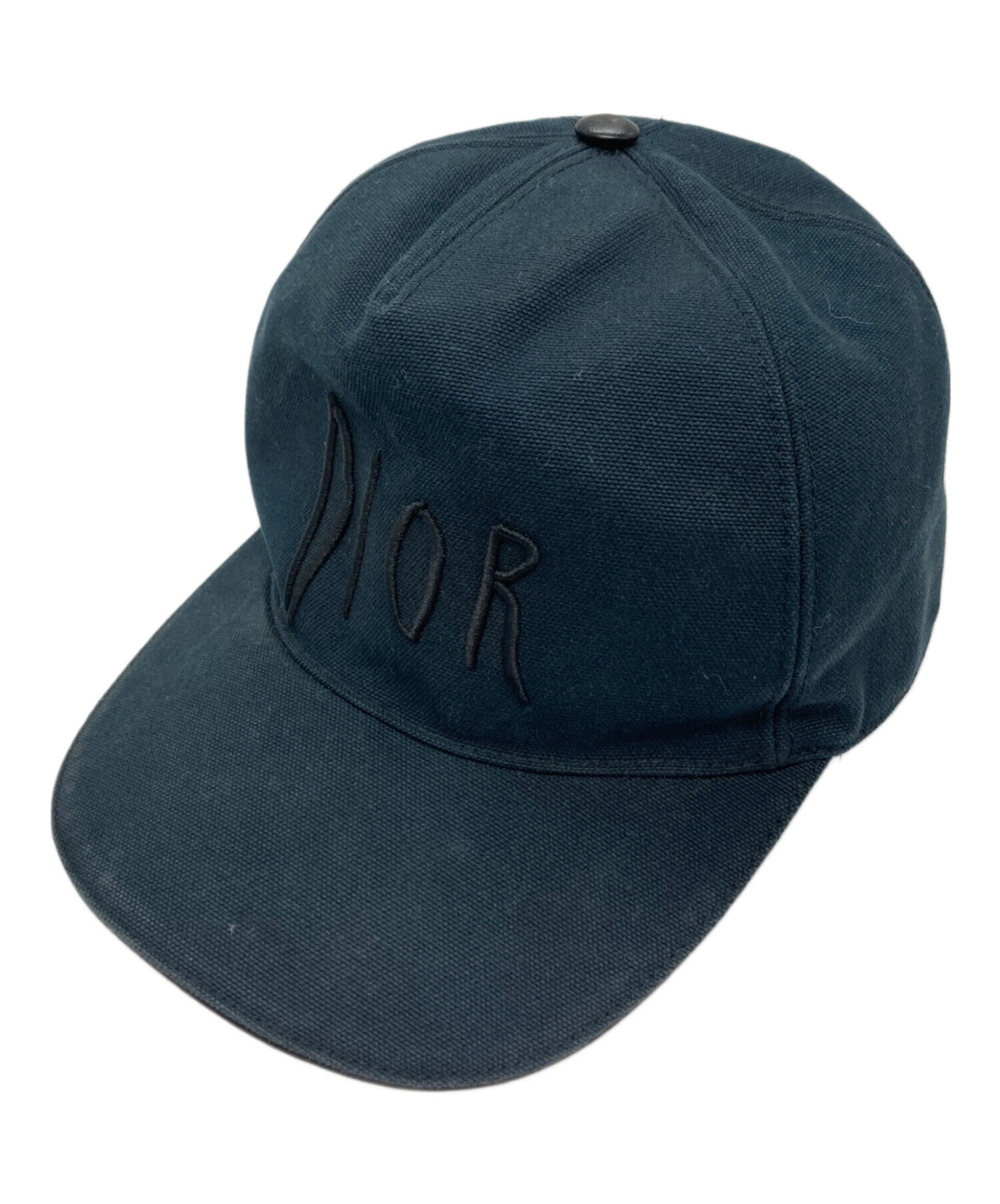未使用品　ディオール　キャップ　58 中古・古着通販】Dior (ディオール) ロゴ刺繍キャップ ネイビー サイズ