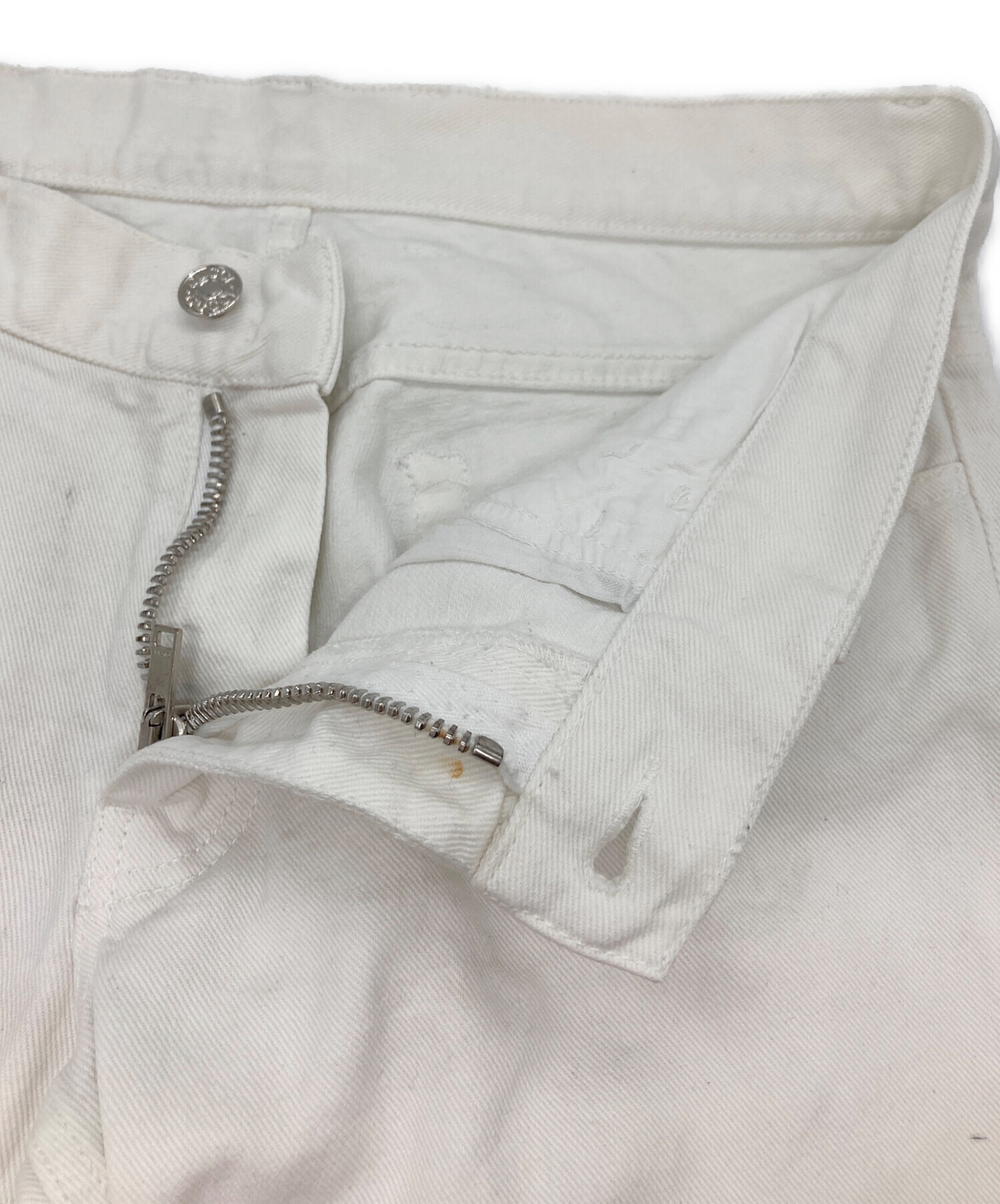 中古・古着通販】GUCCI (グッチ) フレアデニムパンツ ホワイト サイズ