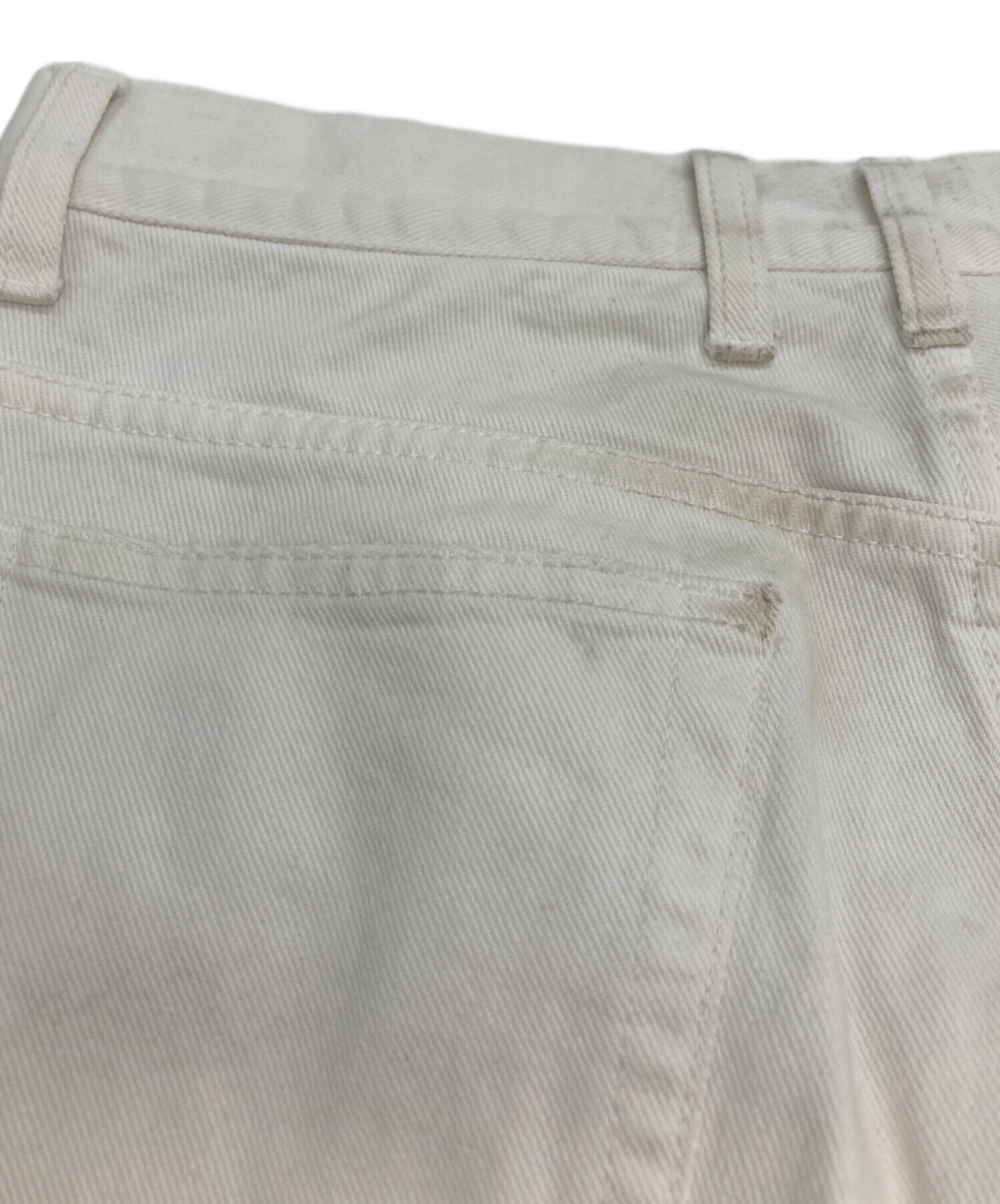 中古・古着通販】GUCCI (グッチ) フレアデニムパンツ ホワイト サイズ