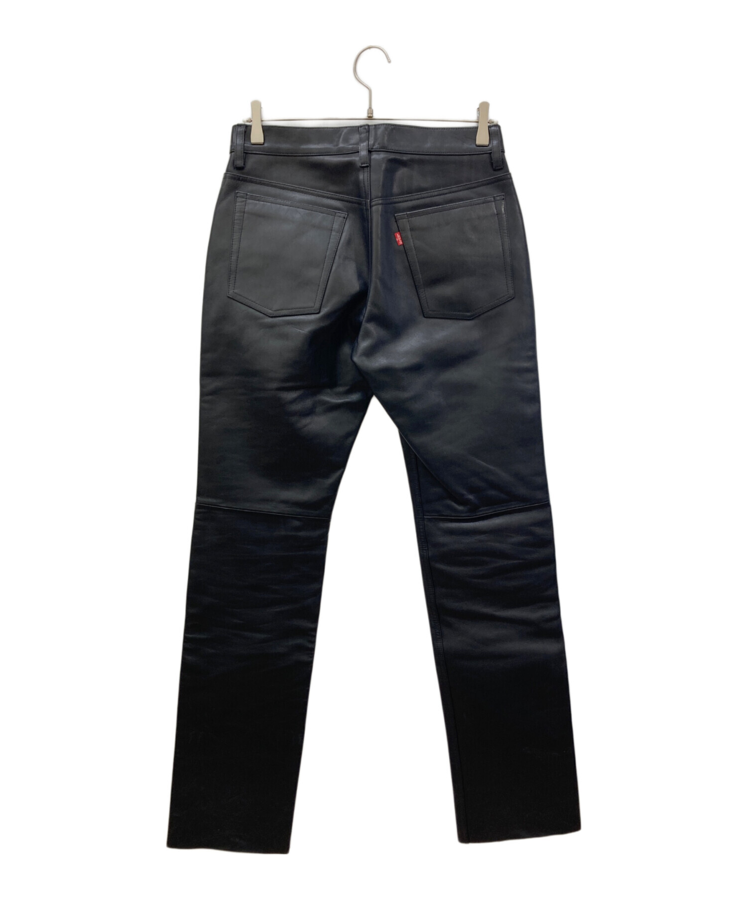 中古・古着通販】LEVI'S (リーバイス) レザーパンツ ブラック サイズ
