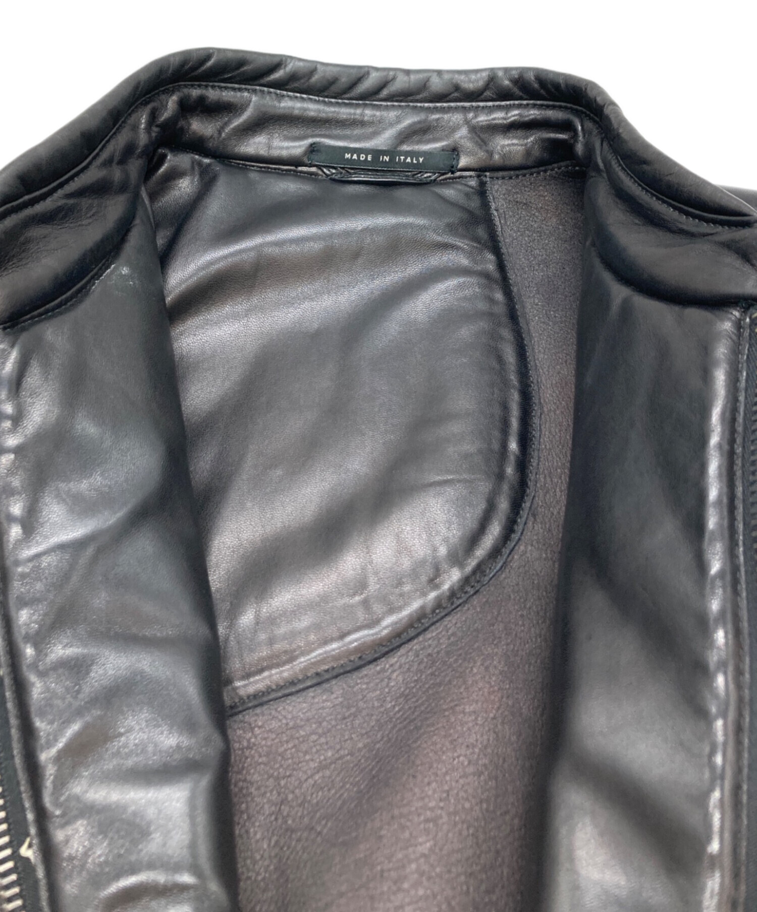 中古・古着通販】GUCCI (グッチ) ラムレザージャケット ブラック 中古・古着通販】GUCCI (グッチ) ラムレザージャケット ブラック