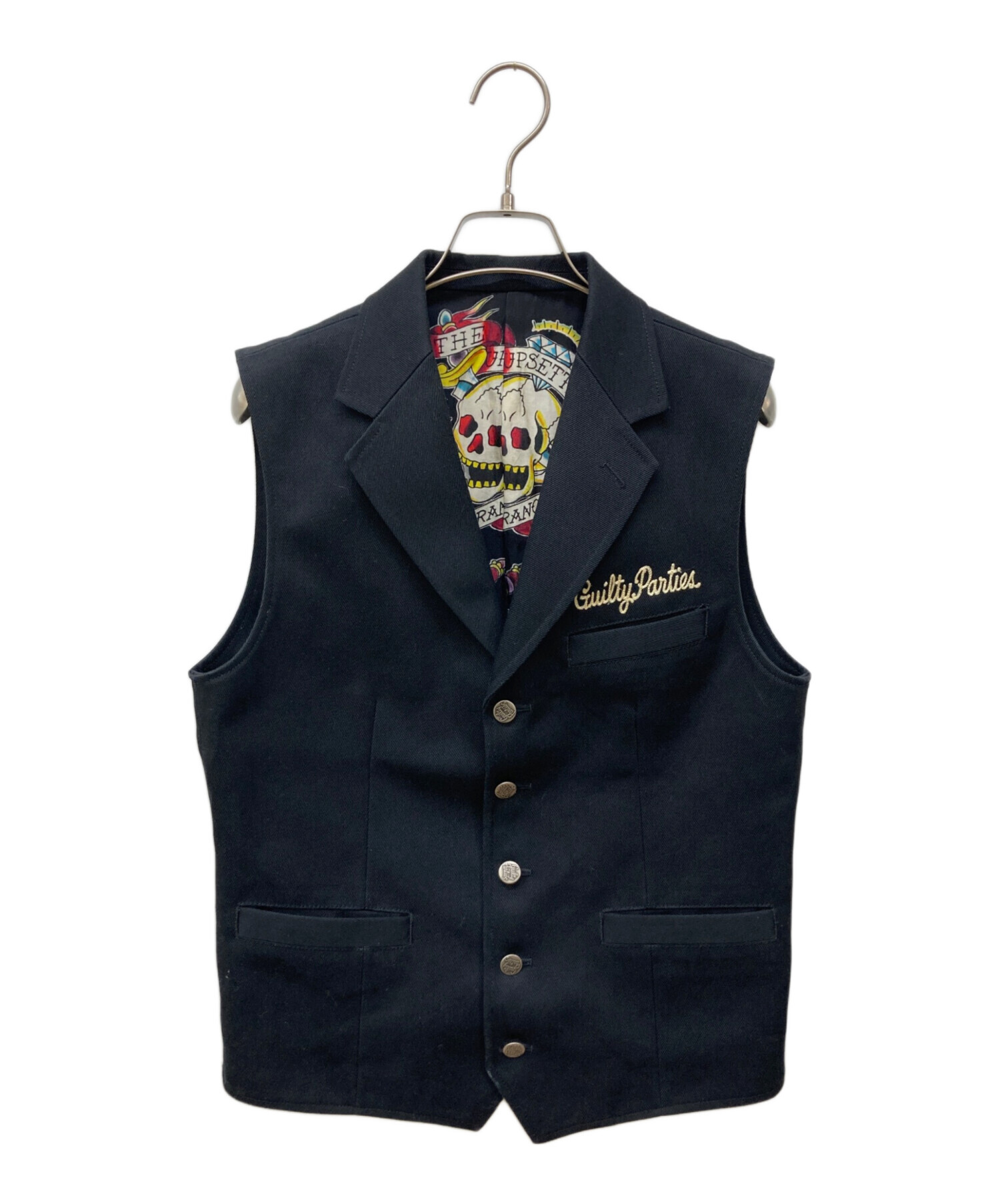中古・古着通販】WACKO MARIA (ワコマリア) スカル柄ベスト ブラック
