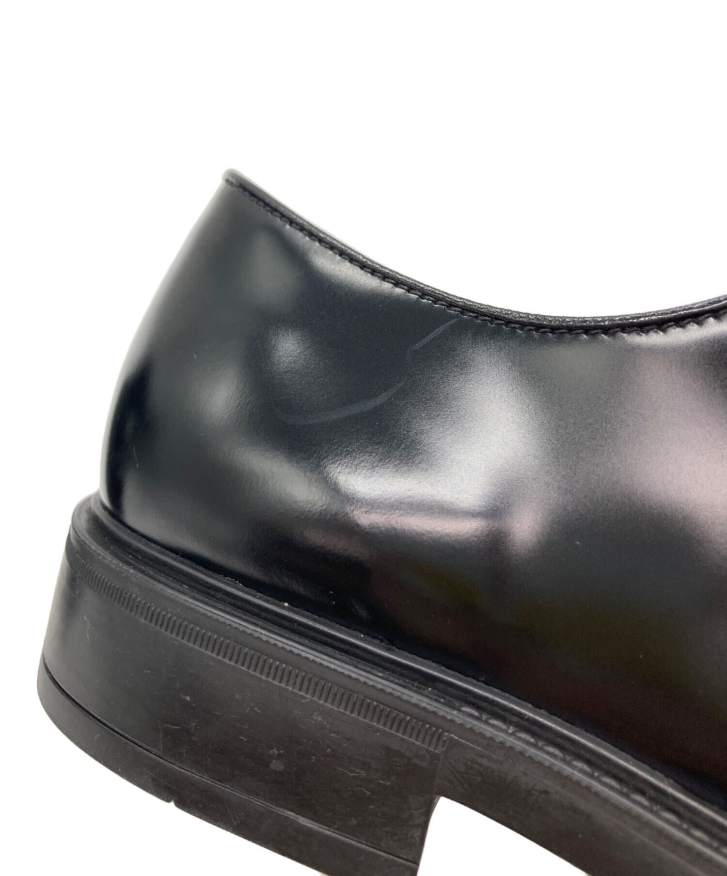 中古・古着通販】PRADA (プラダ) プレーントゥシューズ ブラック 