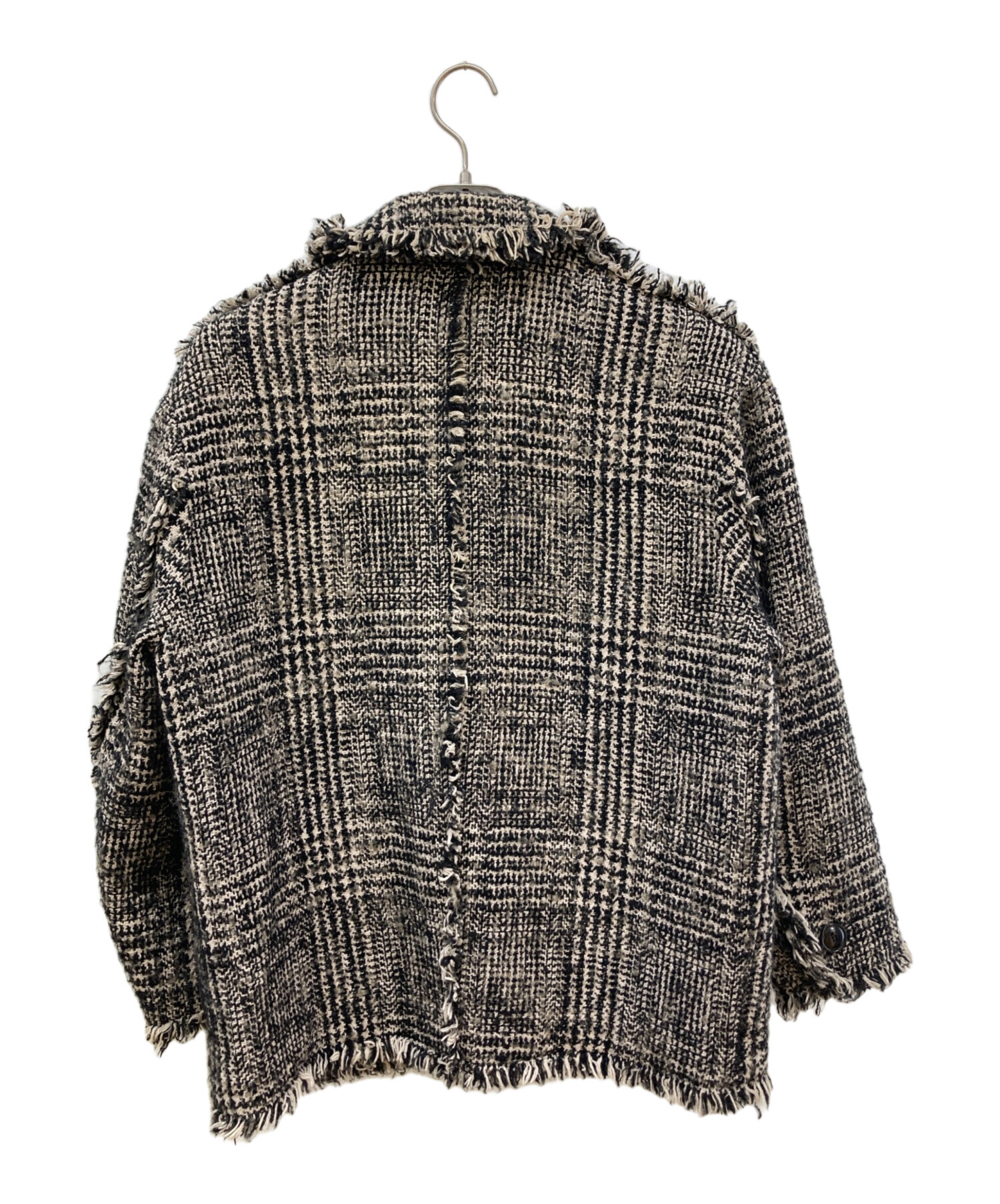 中古・古着通販】CLANE (クラネ) ミックスツイードブルゾン ベージュ