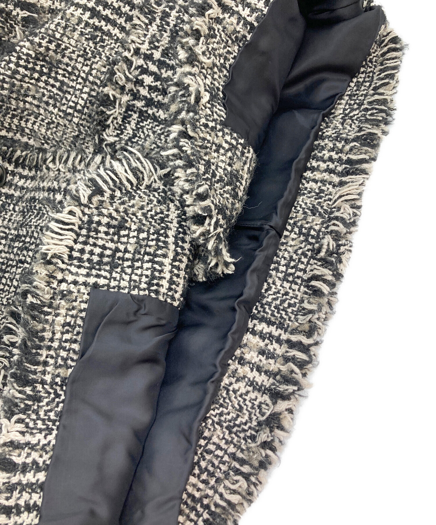 中古・古着通販】CLANE (クラネ) ミックスツイードブルゾン ベージュ