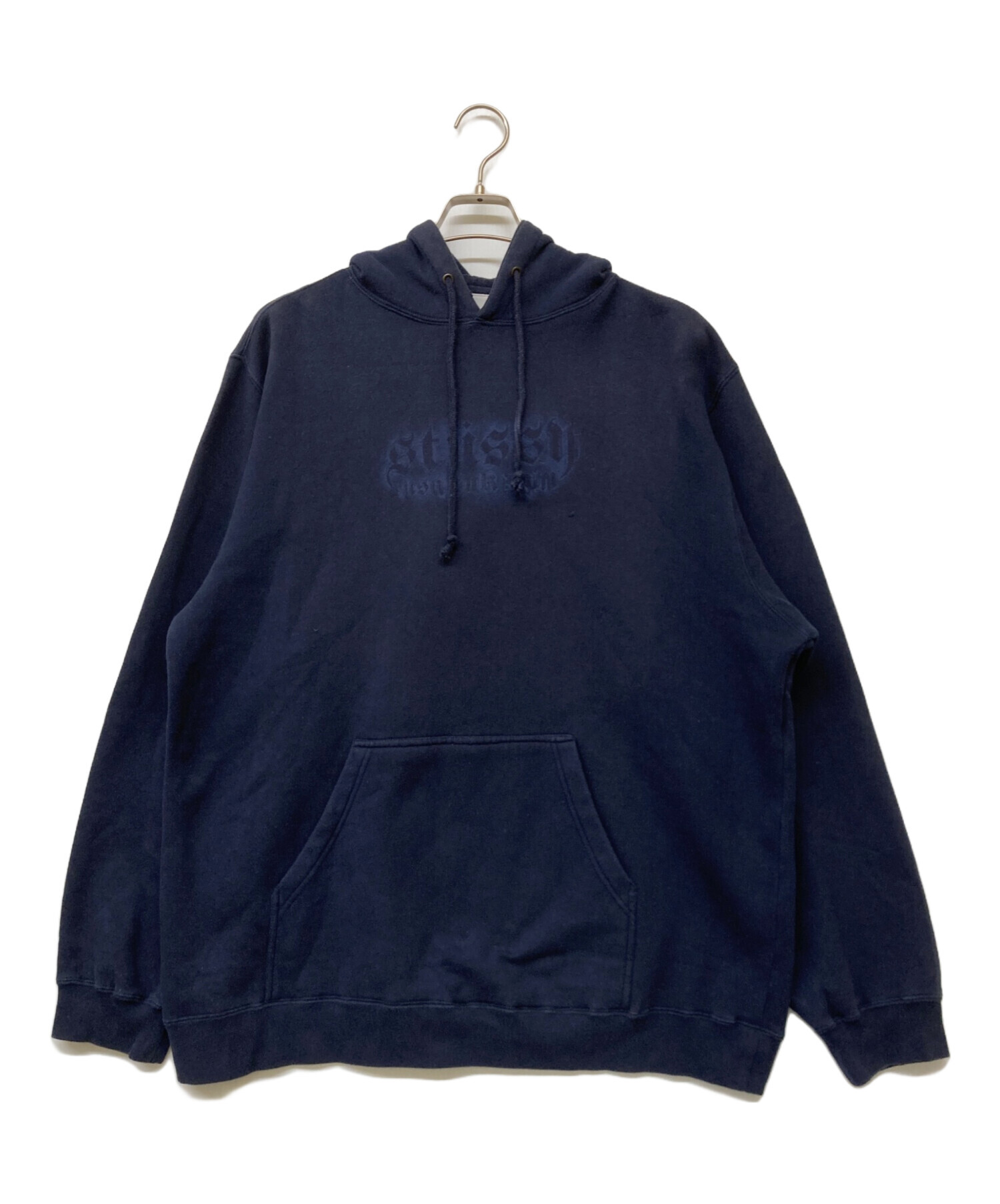 No.17さま専用” old stussy プリント パーカー 紺 L No.17さま専用