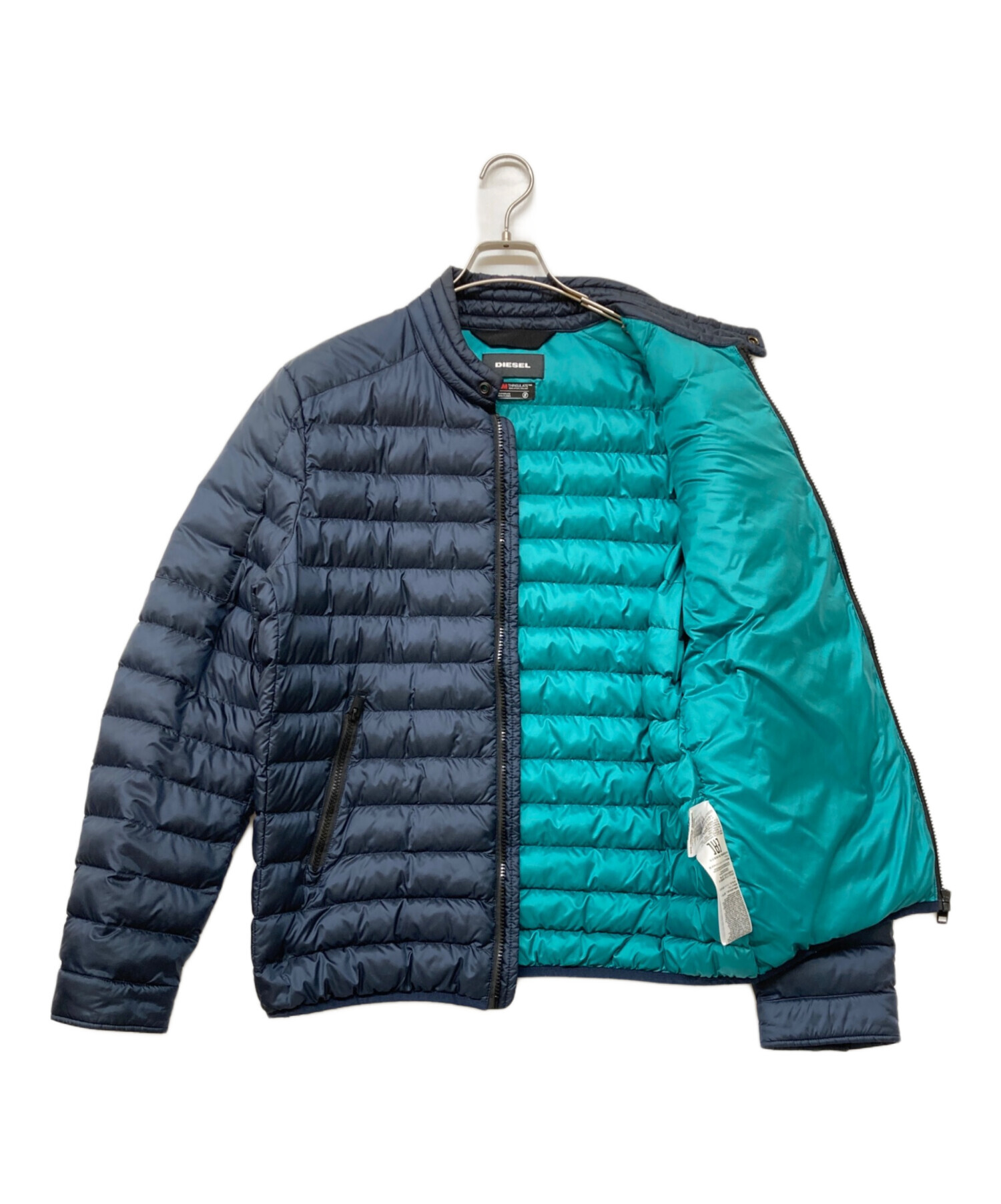DIESEL ダウンジャケット シンサレート ネイビー ディーゼル 中古・古着通販】DIESEL (ディーゼル) 3M THINSULATE JACKET