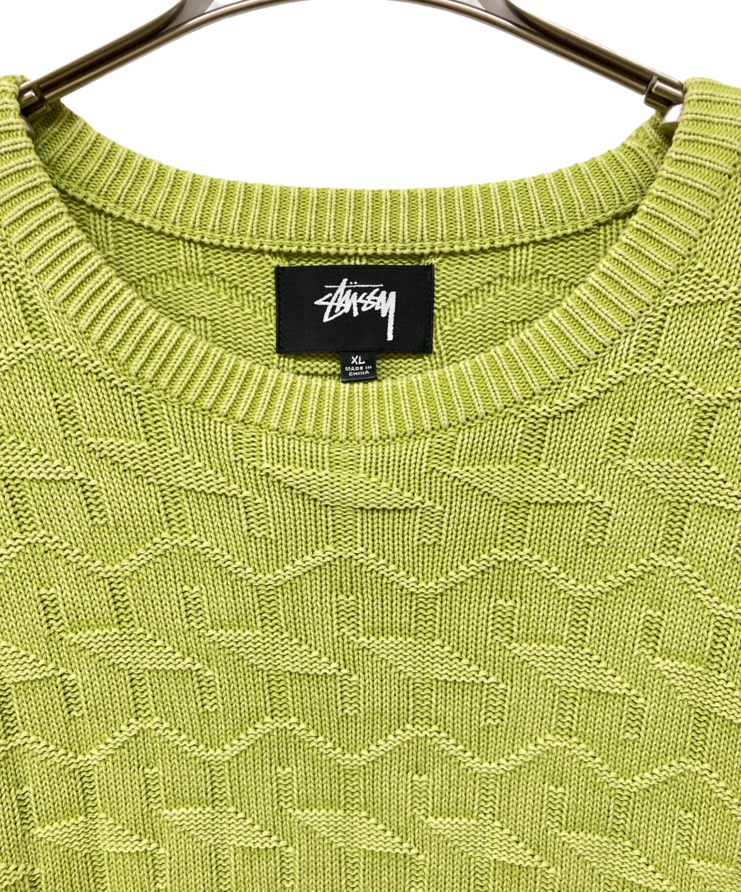 中古・古着通販】stussy (ステューシー) 22AW STRAND SWEATER グリーン