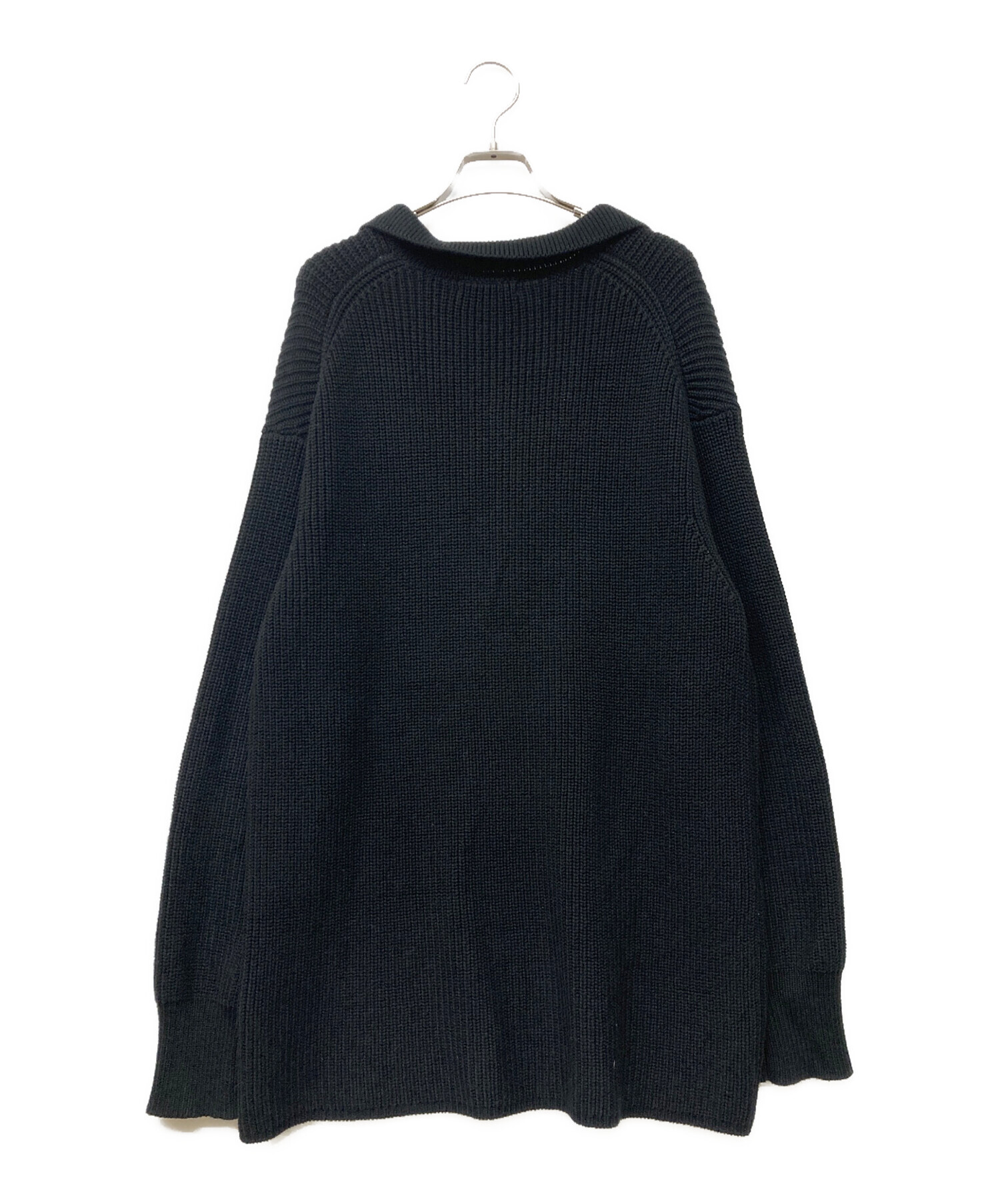 中古・古着通販】ENOF (イナフ) カシミヤ混cropped knit ブラック