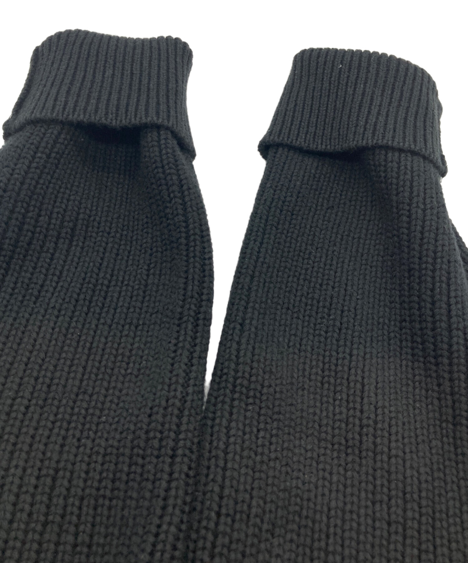 中古・古着通販】ENOF (イナフ) カシミヤ混cropped knit ブラック