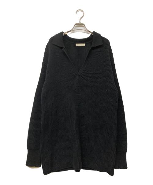 ENOF knit black 完売品 中古・古着通販】ENOF (イナフ) カシミヤ混cropped knit ブラック
