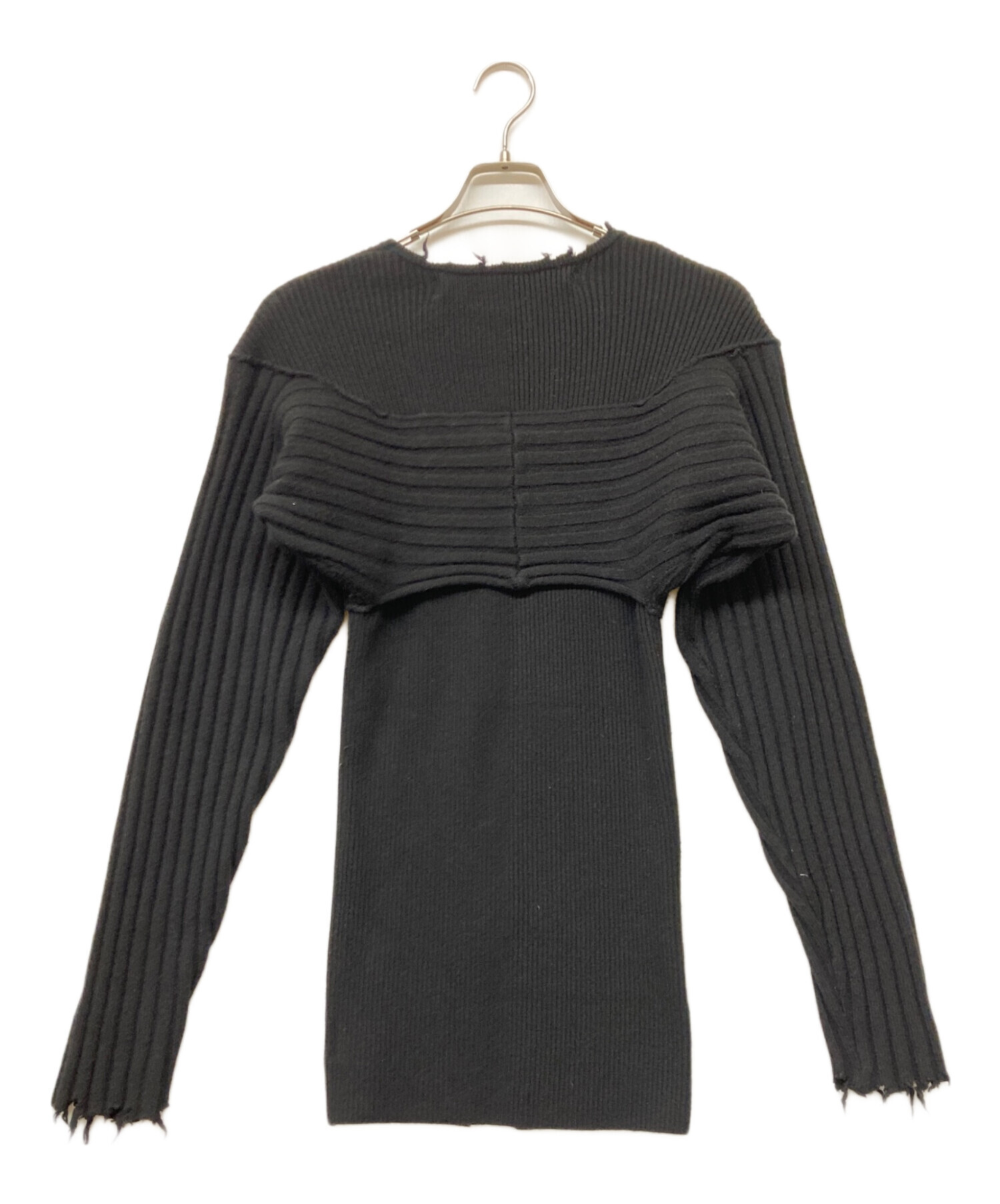 中古・古着通販】PERVERZE (パーバーズ) ダメージ加工切替リブニット