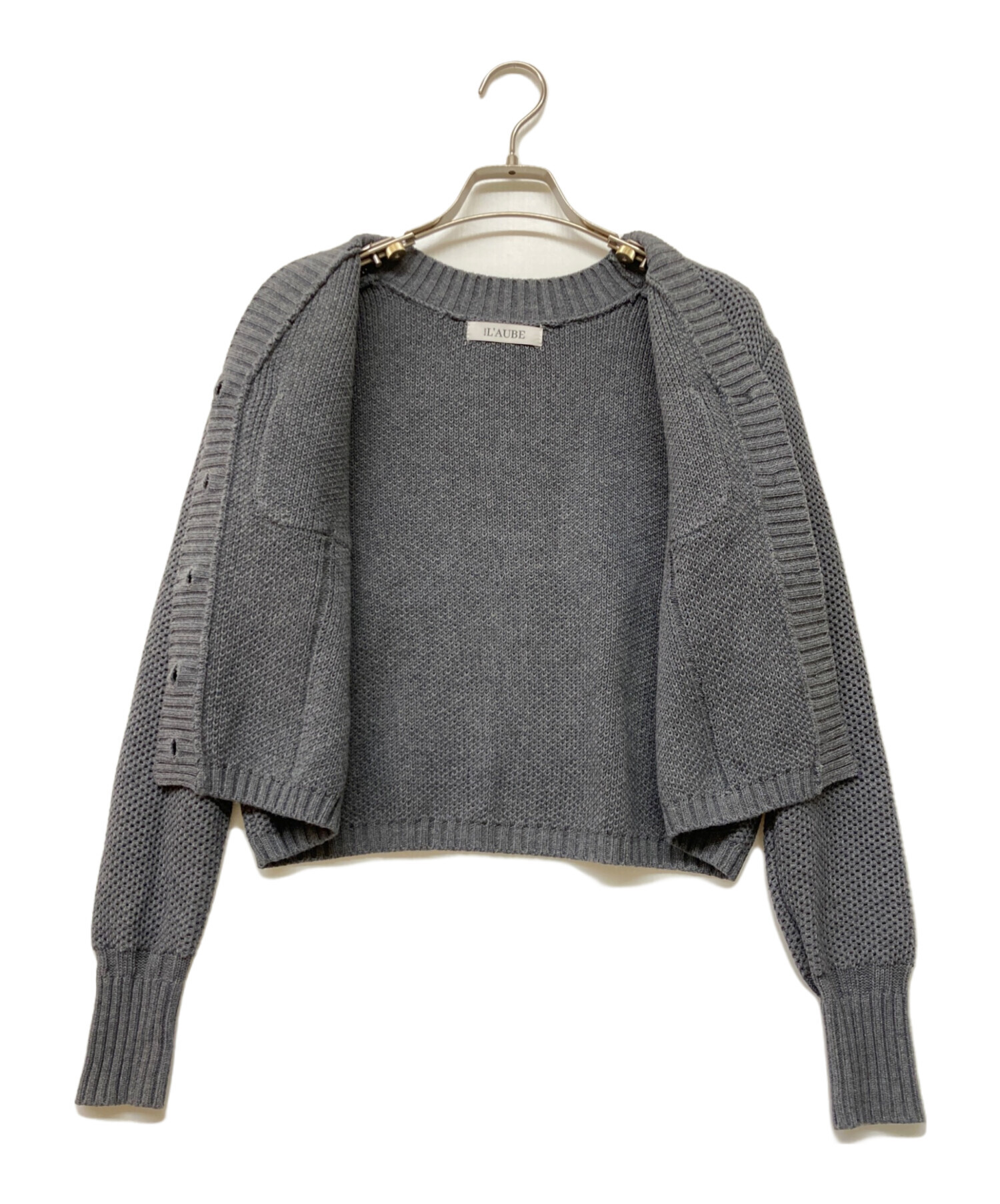 Laubeblanc ローブブラン　Basket Knit Cardi Basket Knit Cardigan – L'AUBE BLANC