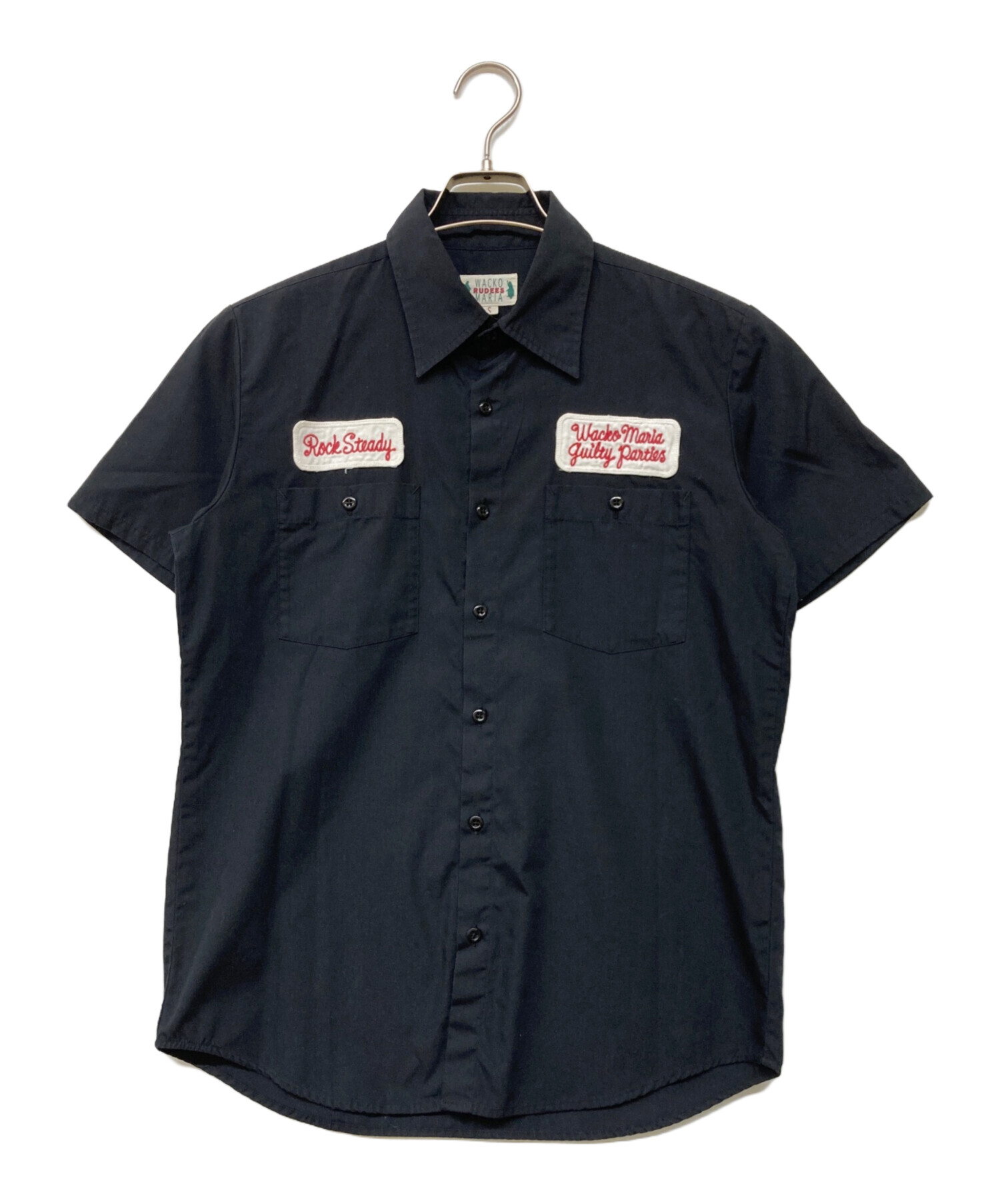 WACKO MARIA ボウリングシャツ S ブラック 中古・古着通販】WACKO MARIA (ワコマリア) ボーリングシャツ ブラック