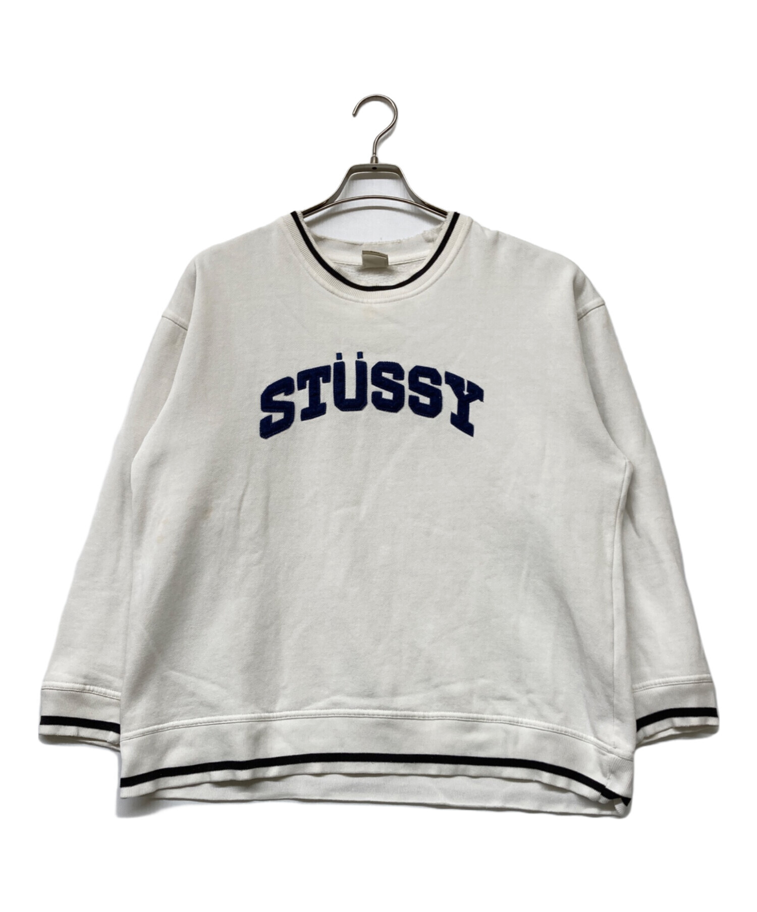 中古・古着通販】stussy (ステューシー) 90s ロゴスウェット ホワイト
