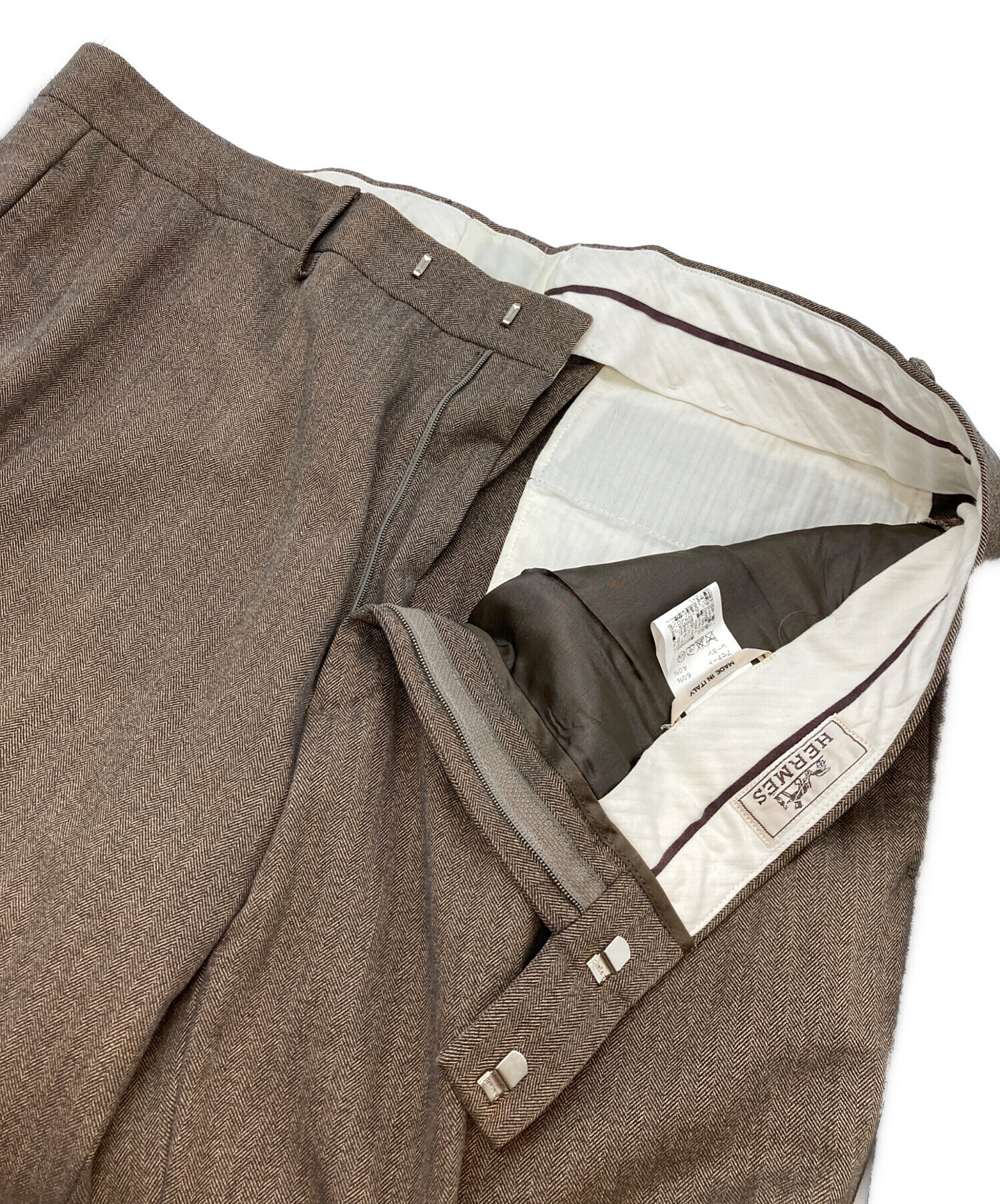 中古・古着通販】HERMES (エルメス) コットンスラックスパンツ