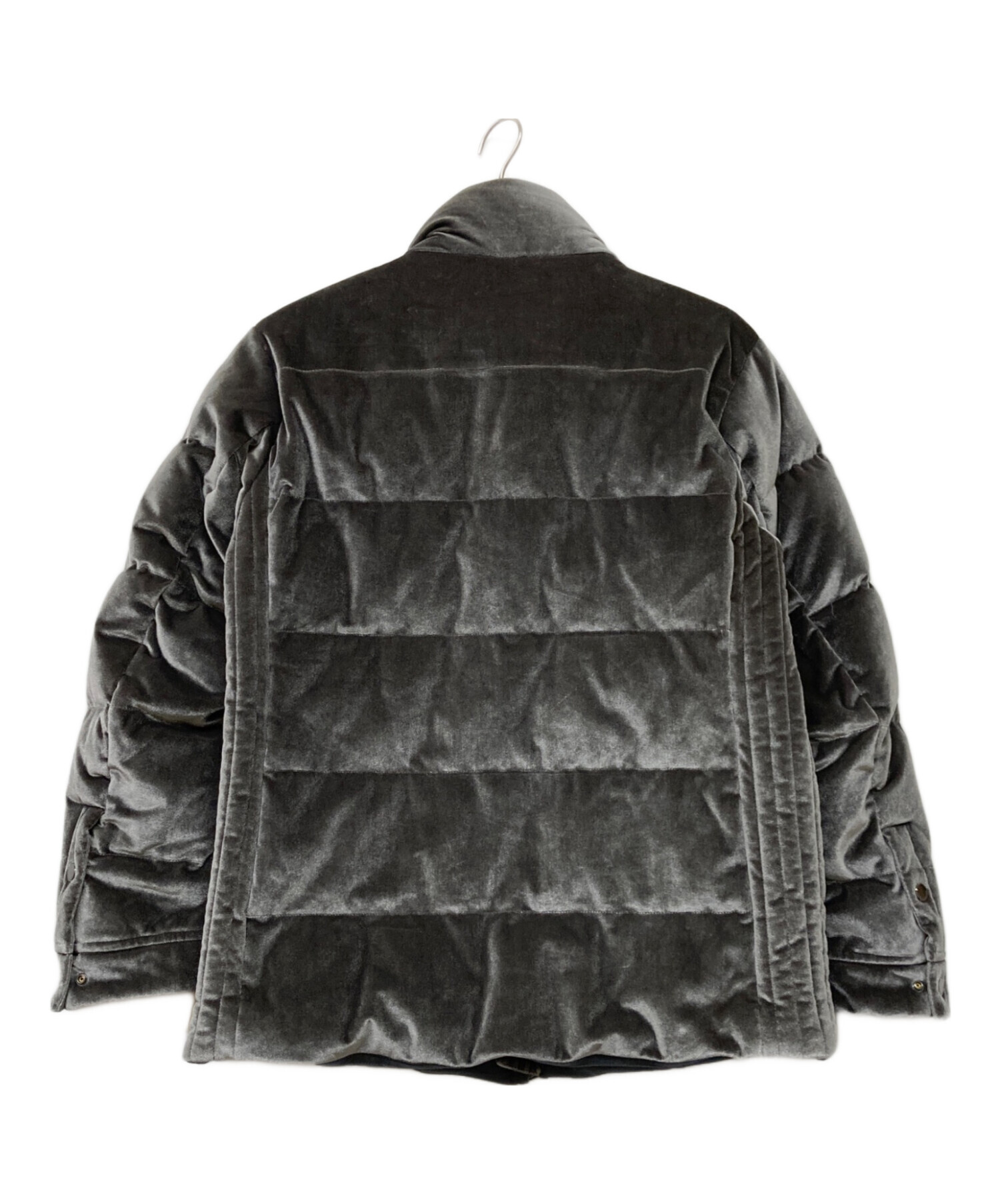 【極美品】ニコルクラブフォーメン ニットベロア スタンドダウンブルゾン 黒 46 極美品】ニコルクラブフォーメン ニットベロア スタンドダウンブルゾン