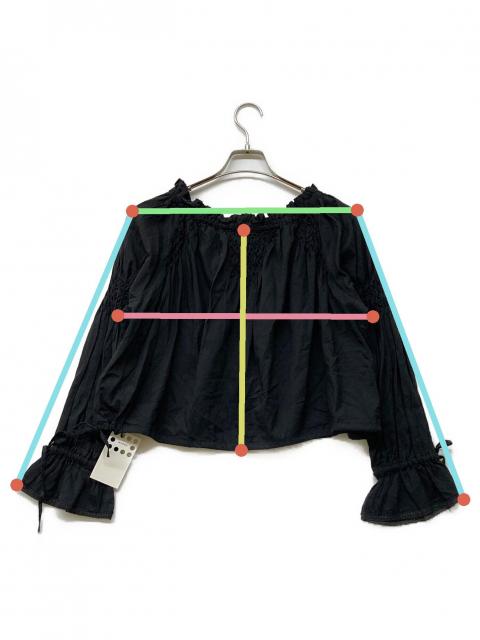 未使用タグ付きMARNO　Maria blouse　マーノ　マリアブラウス 中古・古着通販】MARNO (マーノ) Maria blouse ブラック サイズ:Free