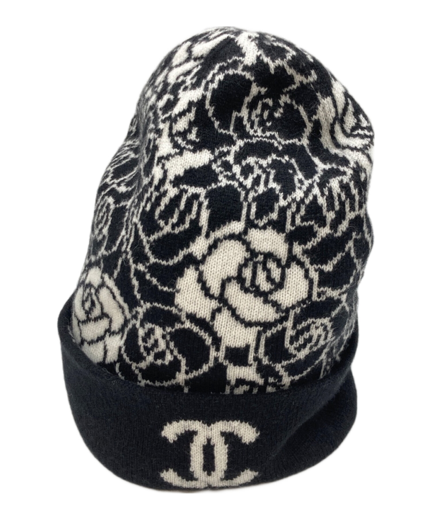中古・古着通販】CHANEL (シャネル) ココマークカメリア柄ニット帽