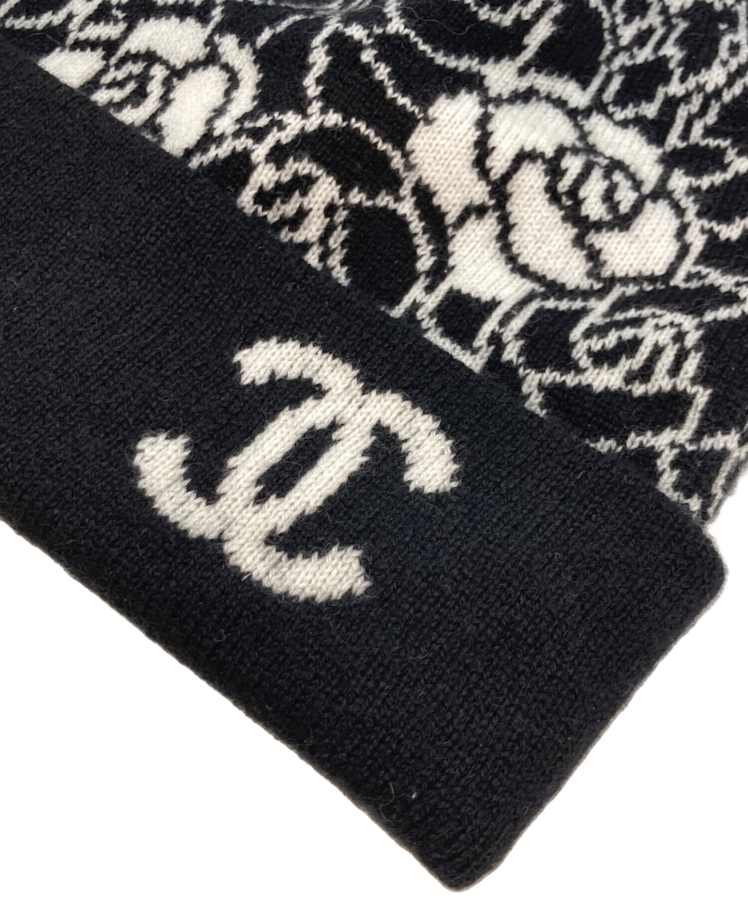 中古・古着通販】CHANEL (シャネル) ココマークカメリア柄ニット帽