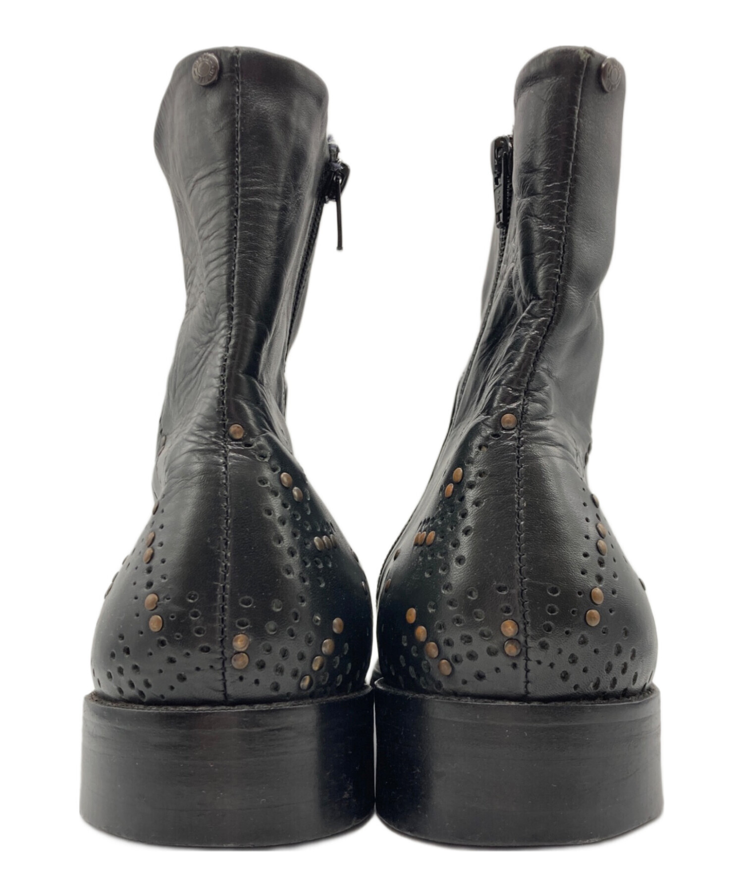 中古・古着通販】DIESEL (ディーゼル) スタッズサイドジップブーツ