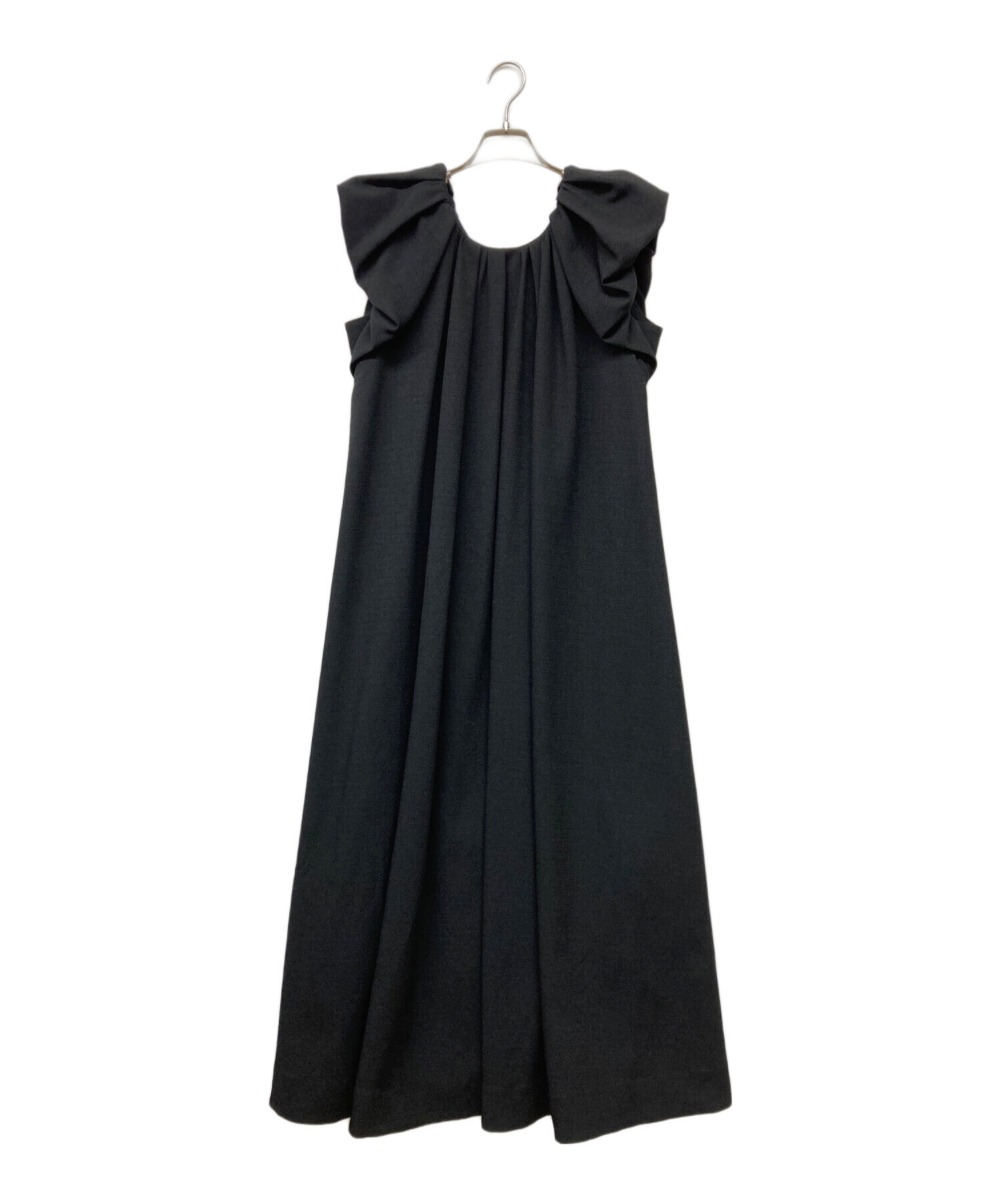 中古・古着通販】acka (エーシーケーエー) drape one-piece ネイビー