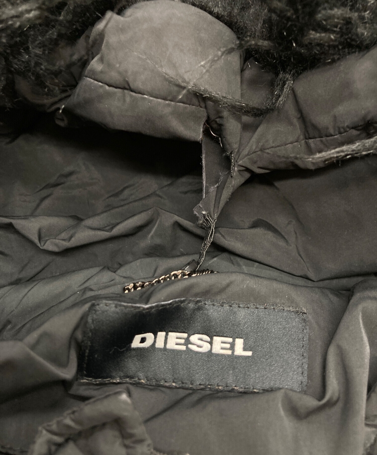 中古・古着通販】DIESEL (ディーゼル) ダイアゴナルダウンジャケット 