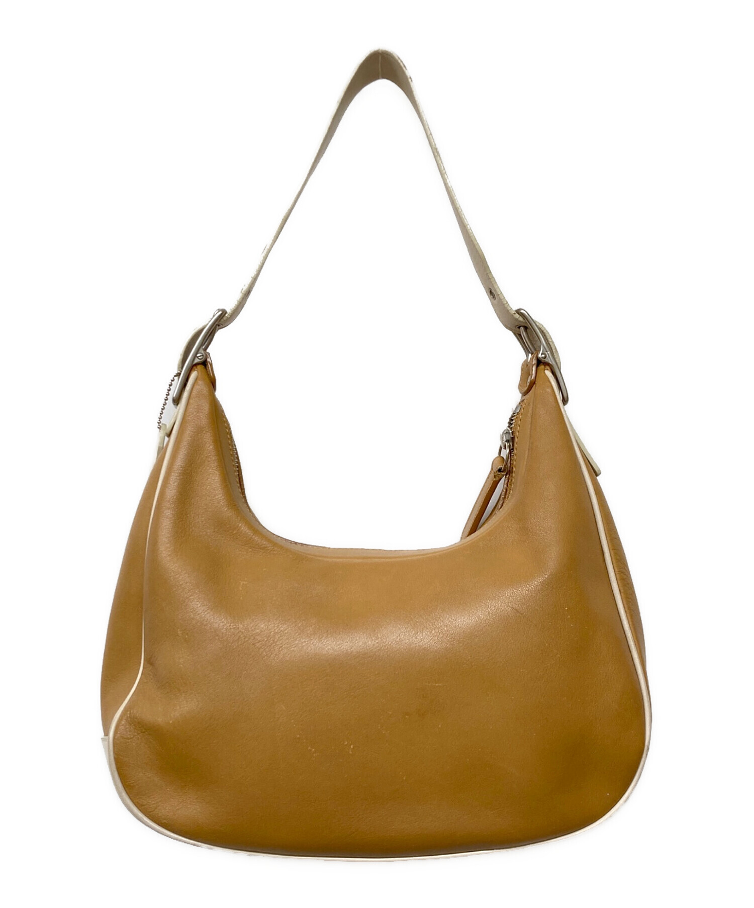 良品　COACH コーチ エルゴ ワンショルダー ハンドバッグ 10743 茶色 中古・古着通販】COACH (コーチ) エルゴワンショルダーバッグ ベージュ