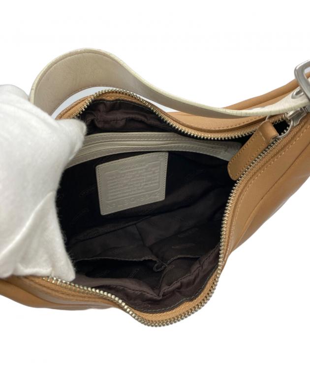 良品　COACH コーチ エルゴ ワンショルダー ハンドバッグ 10743 茶色 中古・古着通販】COACH (コーチ) エルゴワンショルダーバッグ ベージュ