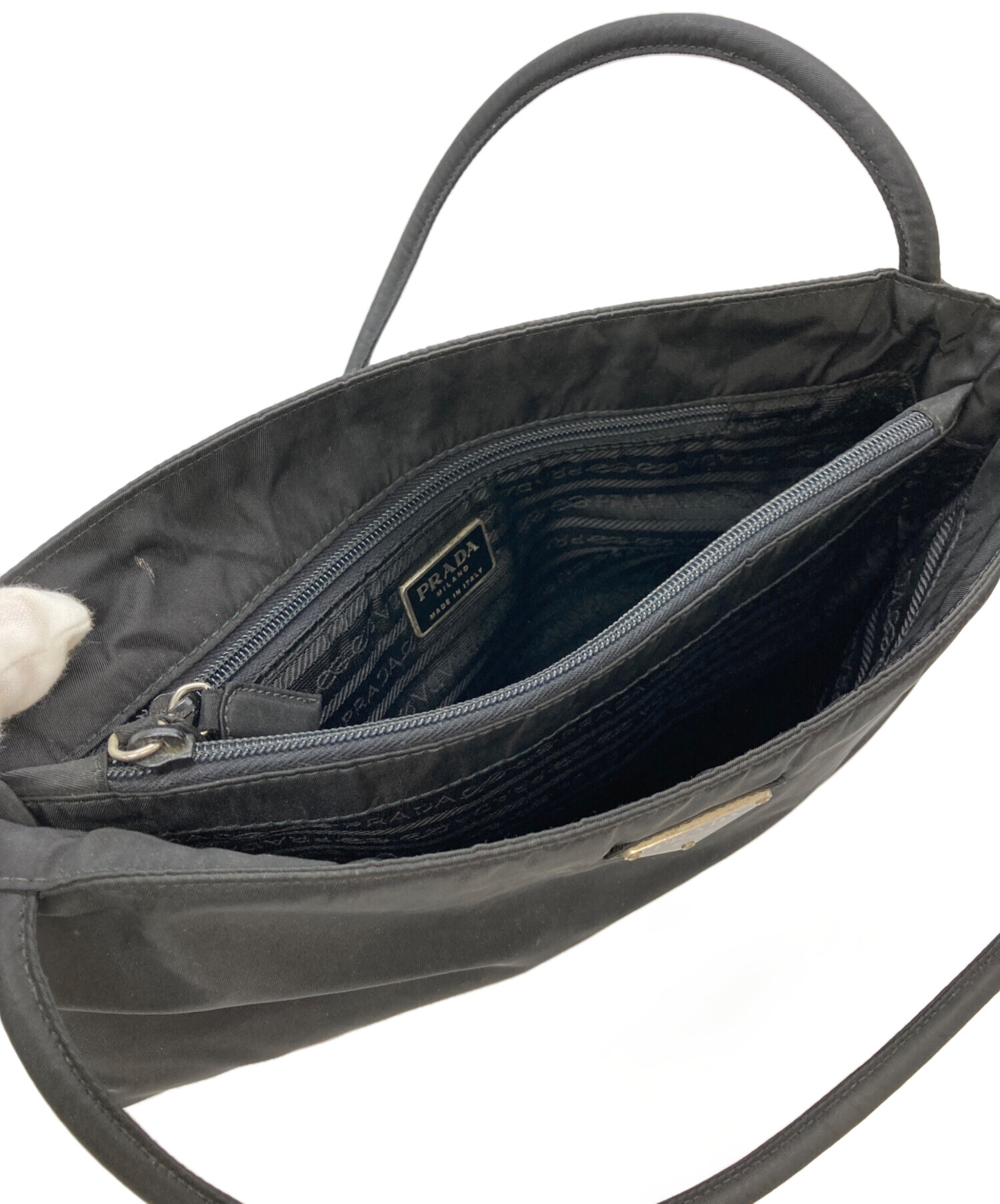 中古・古着通販】PRADA (プラダ) ナイロントートバッグ ブラック