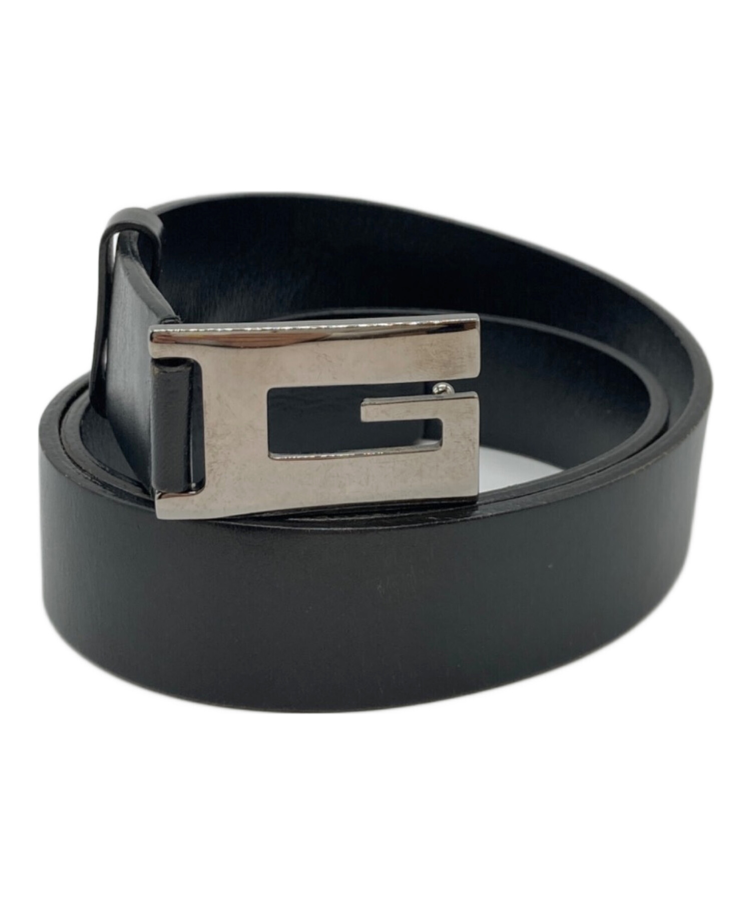 【極上美品】Gucci グ ッ チ ベルト GGバックル レザー ブラック GUCCI グッチ レザーベルト ブラック Gバックル ベルト レザー (グッチ