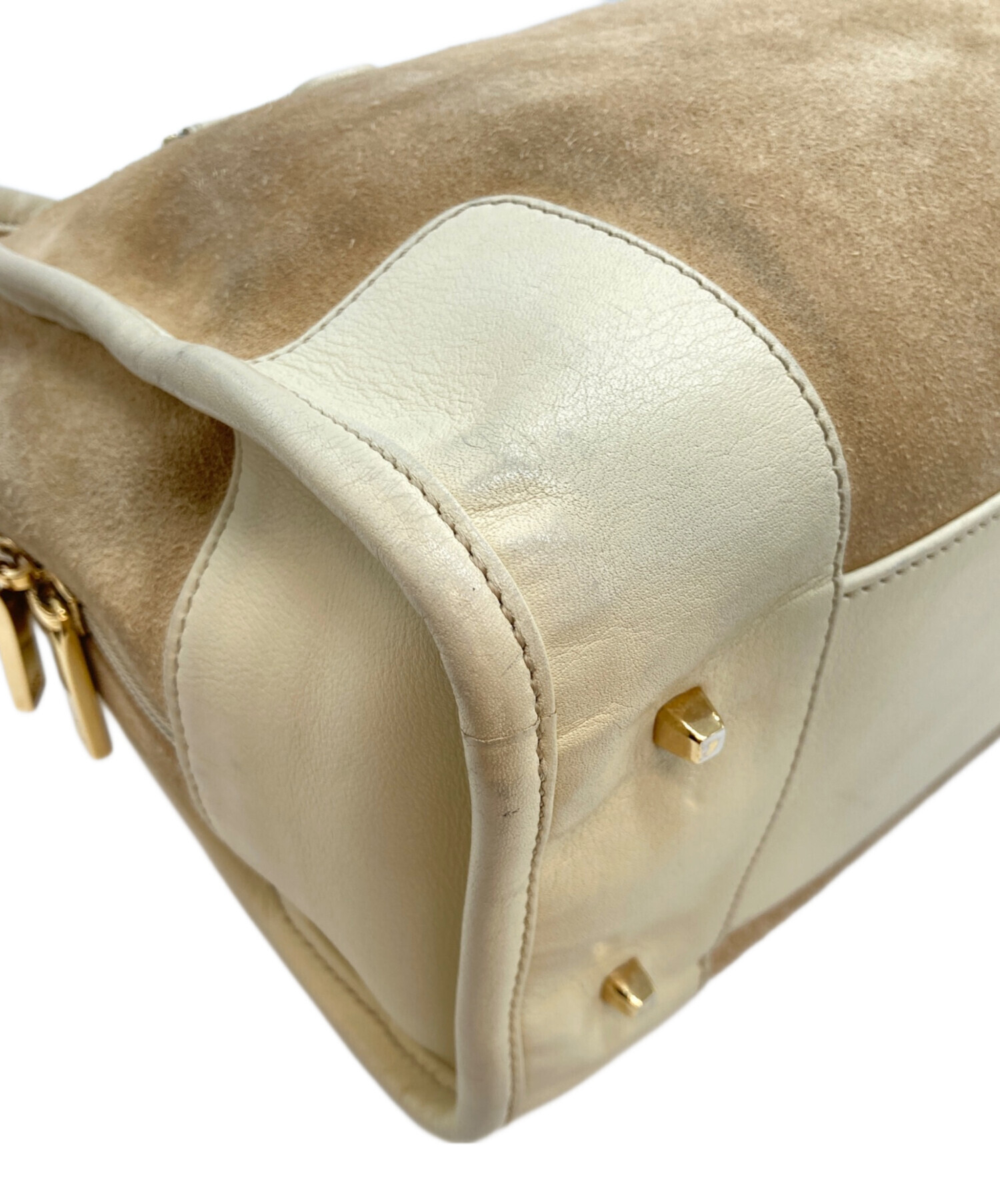 中古・古着通販】LOEWE (ロエベ) アマソナ28 スウェードハンドバッグ