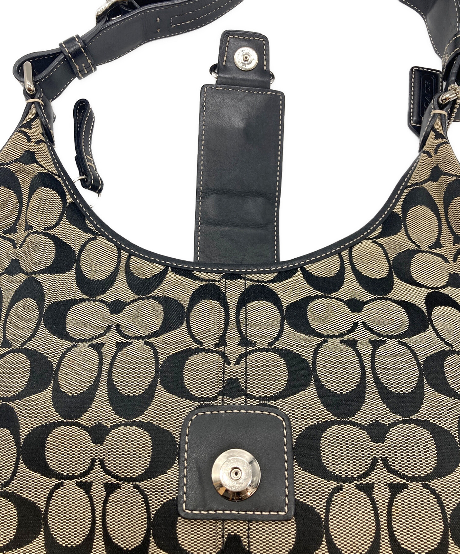 中古・古着通販】COACH (コーチ) シグネチャーワンショルダーバッグ 